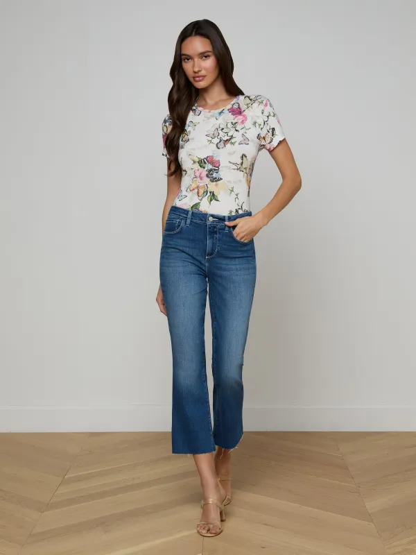 Kendra Cropped Flare Jean sold by L'AGENCE
