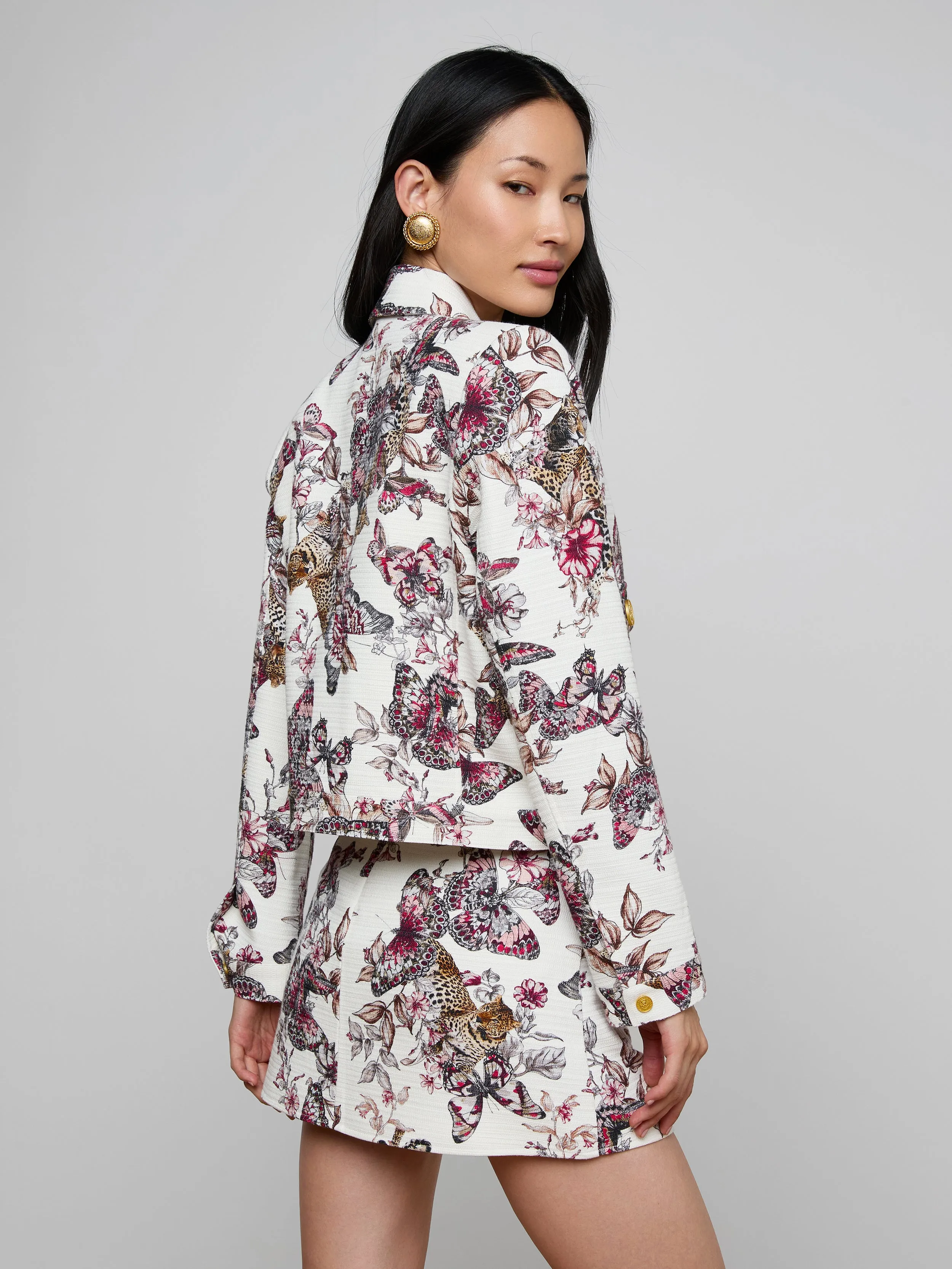 Nyx Cropped Jacket sold by L'AGENCE product image thumbnail 4