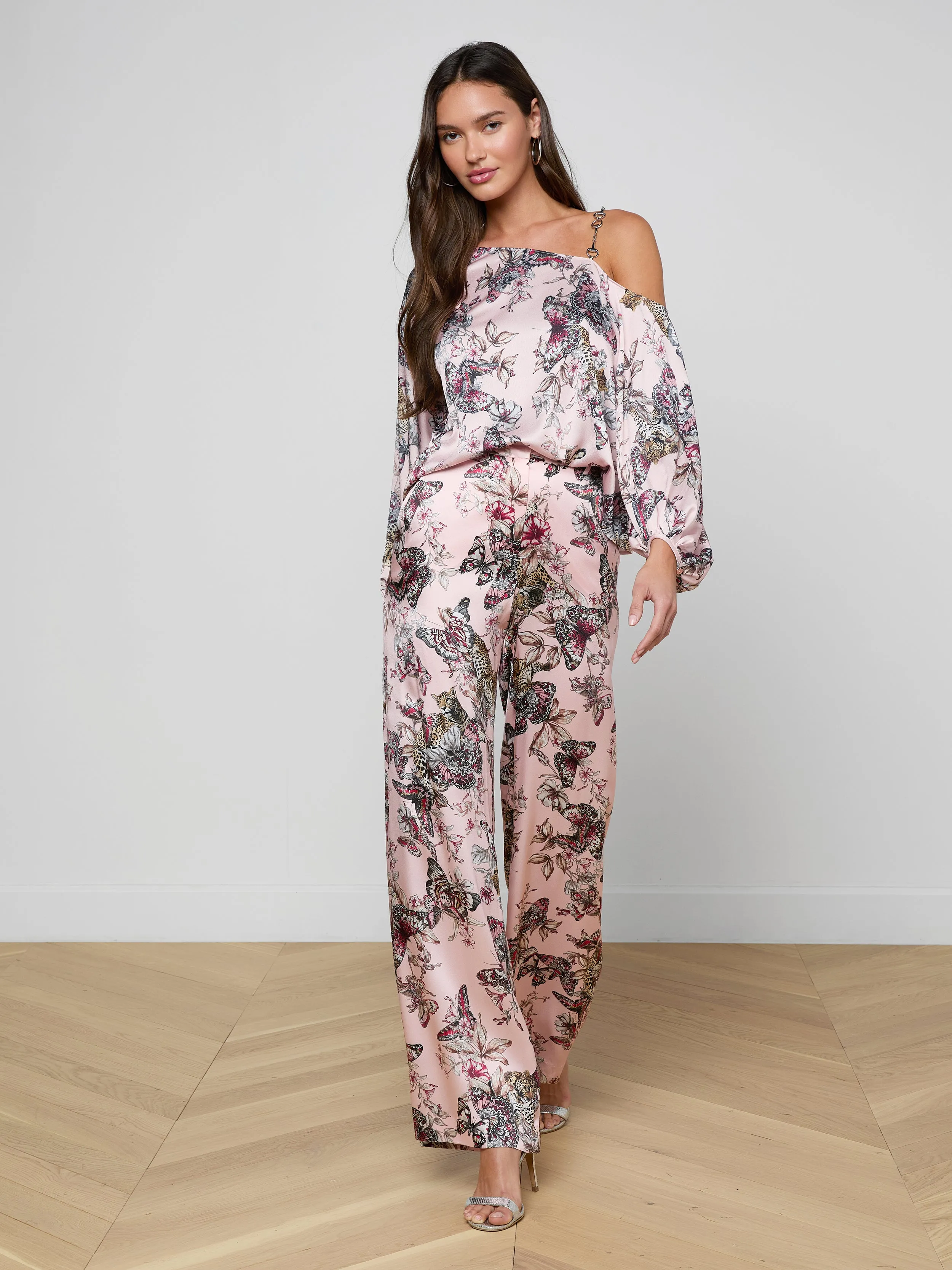 Asami Chain One-Shoulder Blouse sold by L'AGENCE product image thumbnail 4