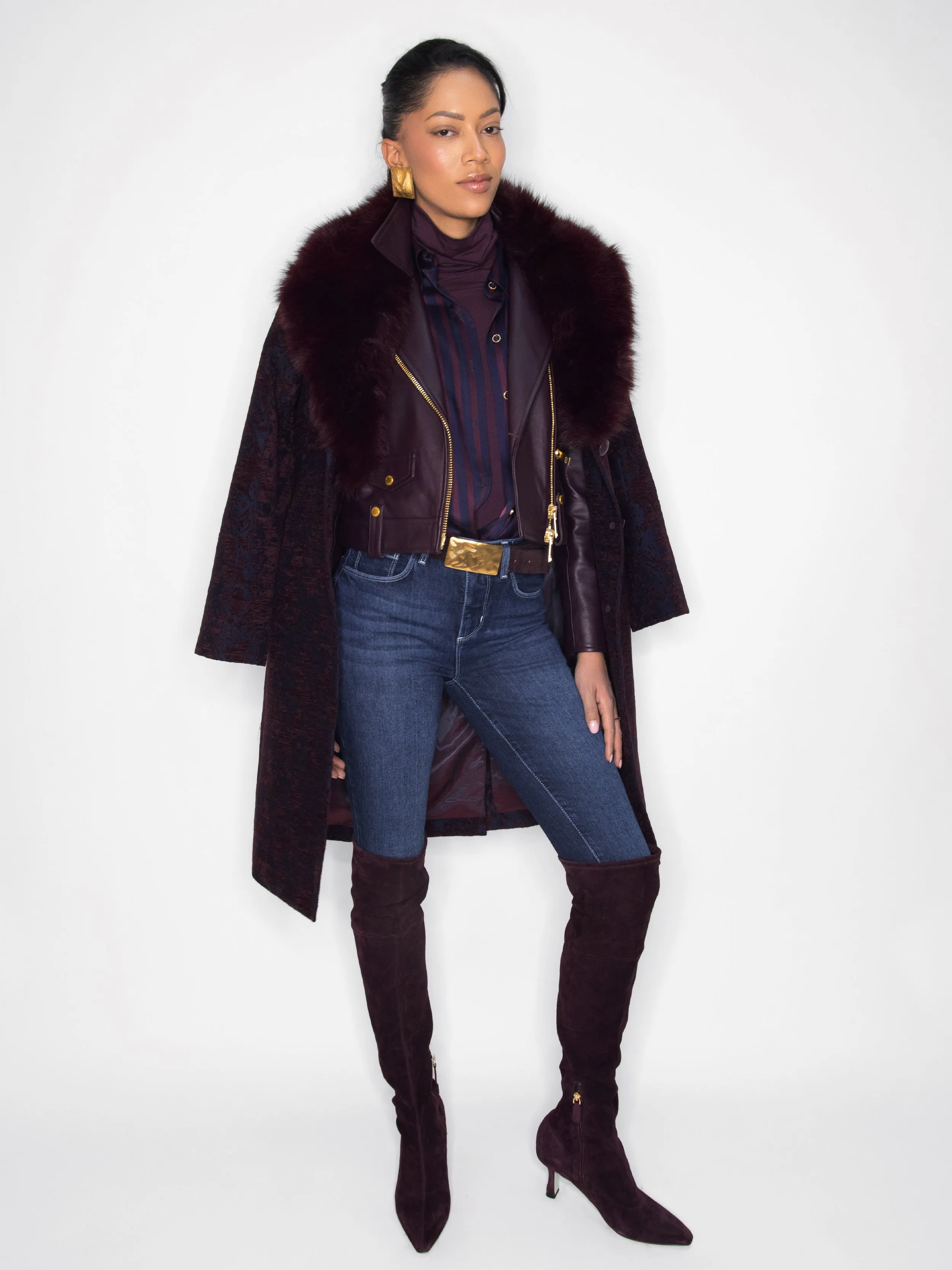 Blakely Leather Biker Jacket sold by L'AGENCE