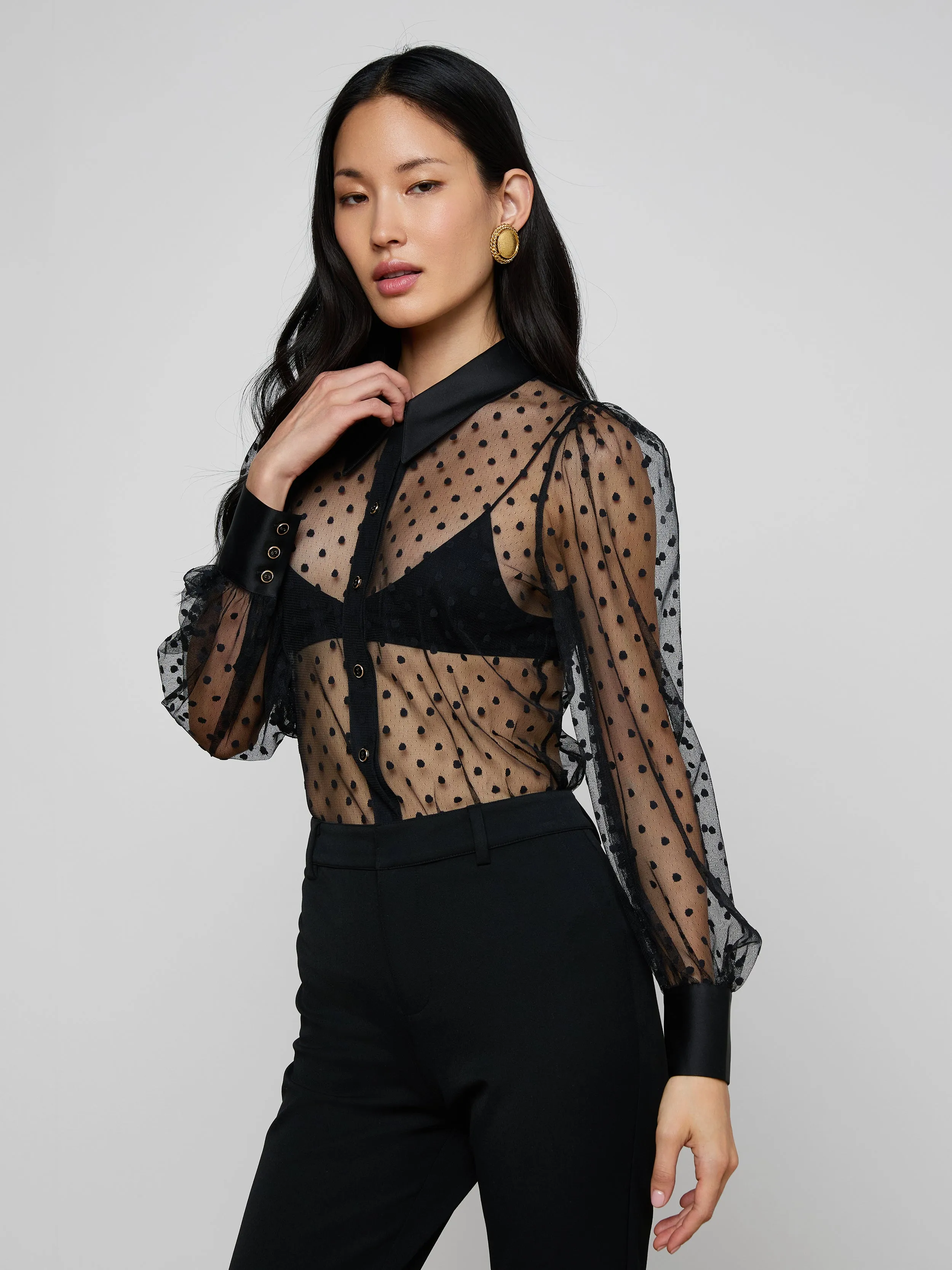 Sophie Long-Sleeved Blouse sold by L'AGENCE product image thumbnail 4