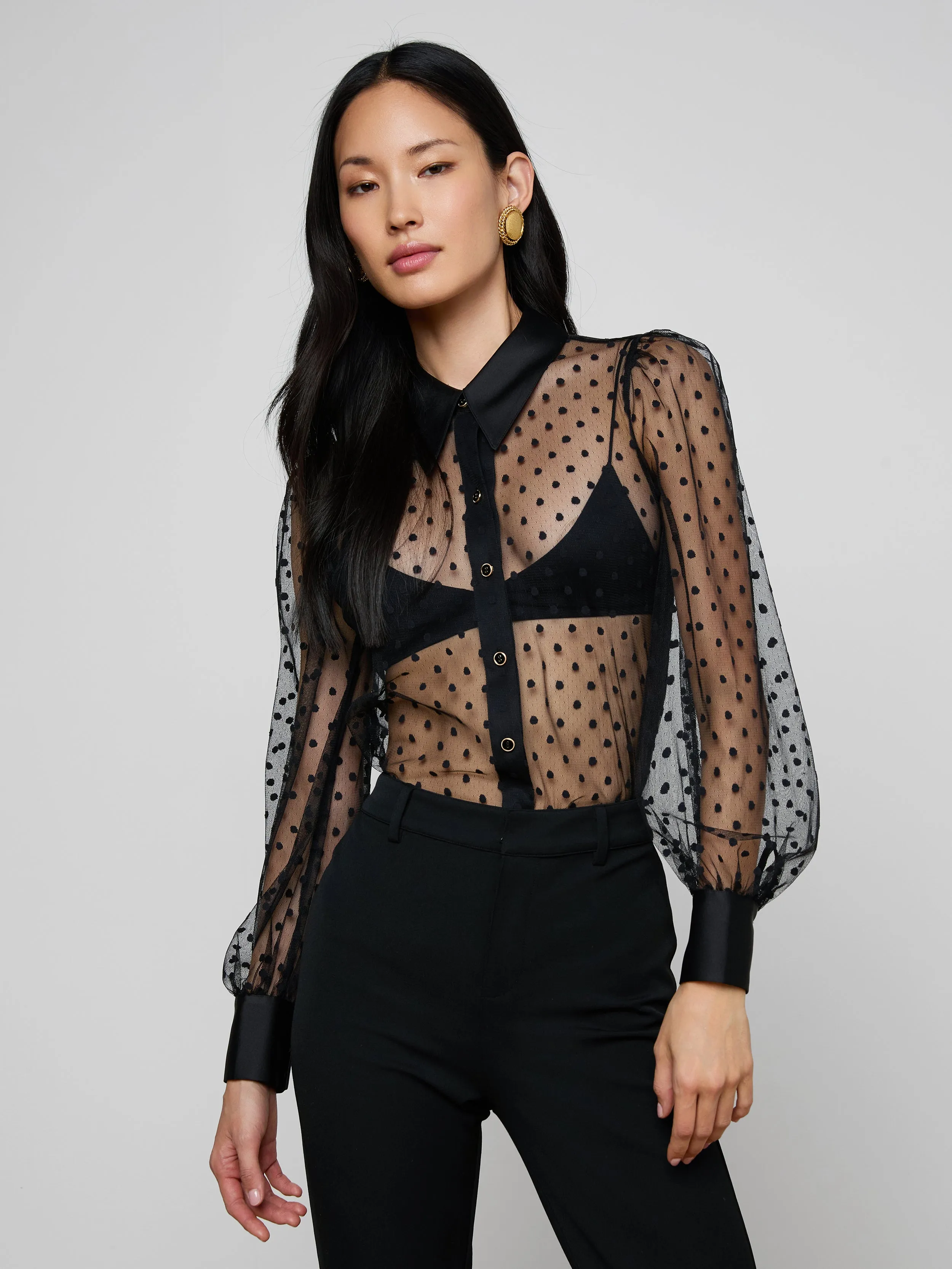 Sophie Long-Sleeved Blouse sold by L'AGENCE product image thumbnail 3