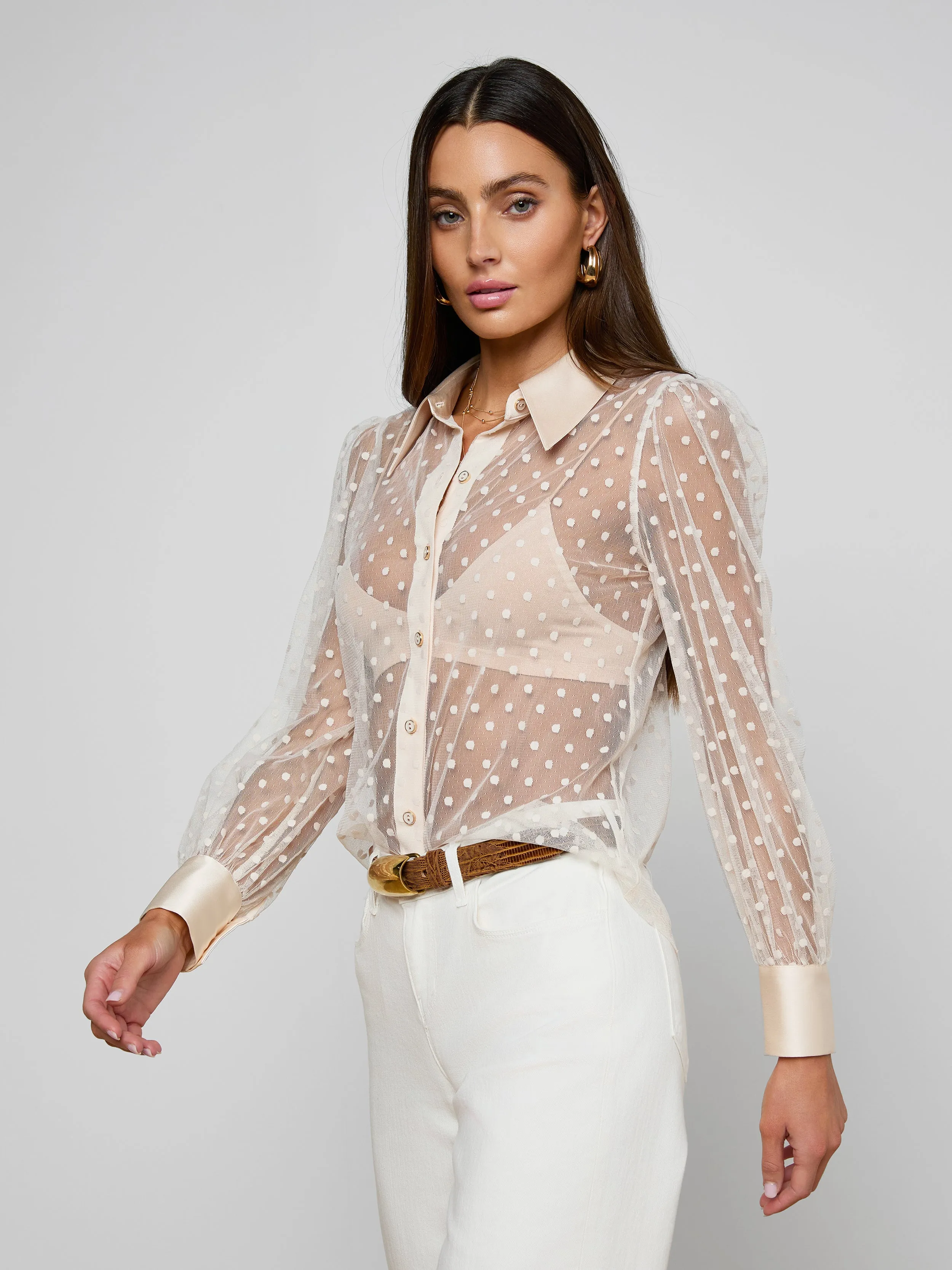 Sophie Long-Sleeved Blouse sold by L'AGENCE product image thumbnail 3
