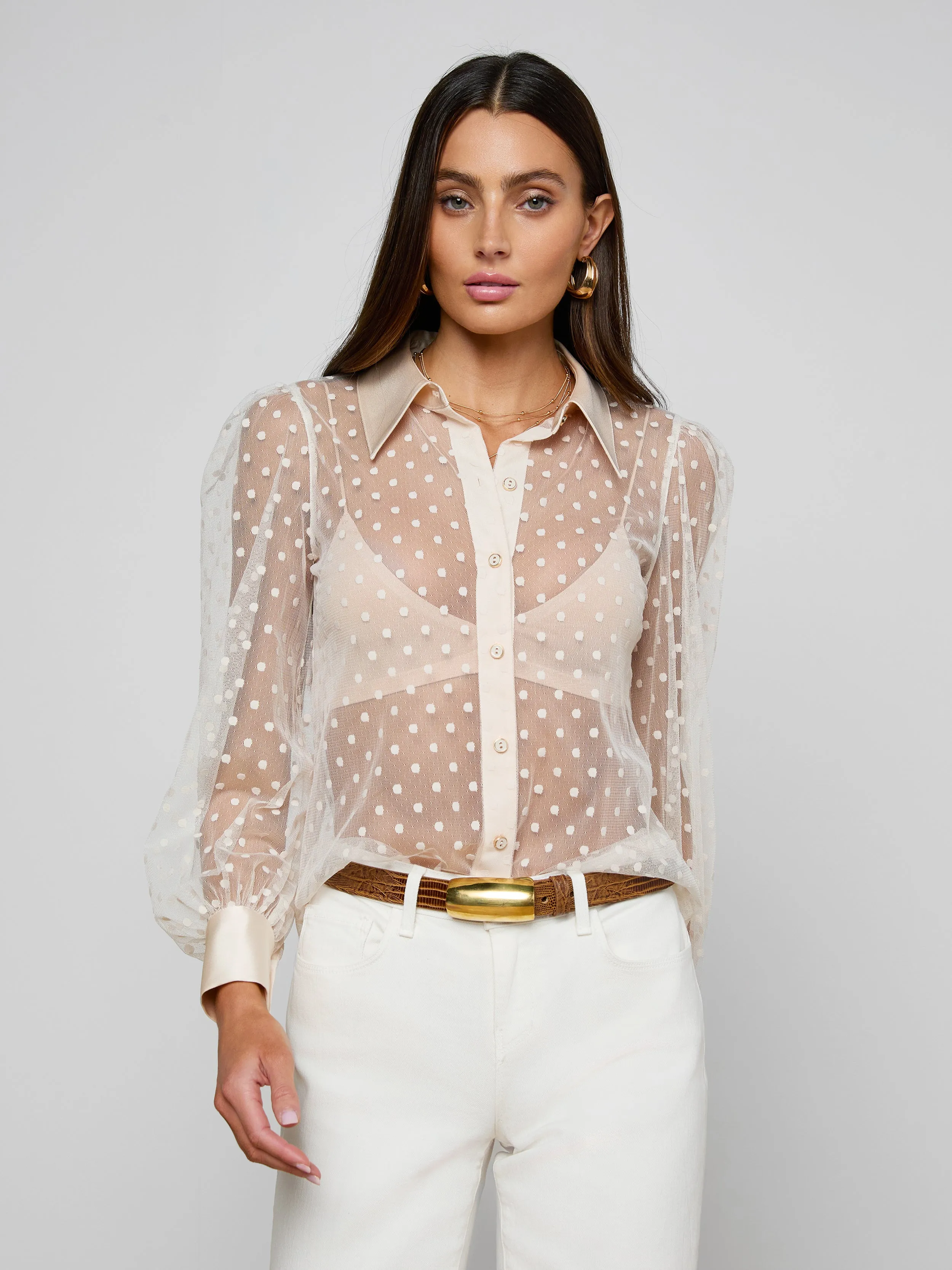 Sophie Long-Sleeved Blouse sold by L'AGENCE product image thumbnail 2