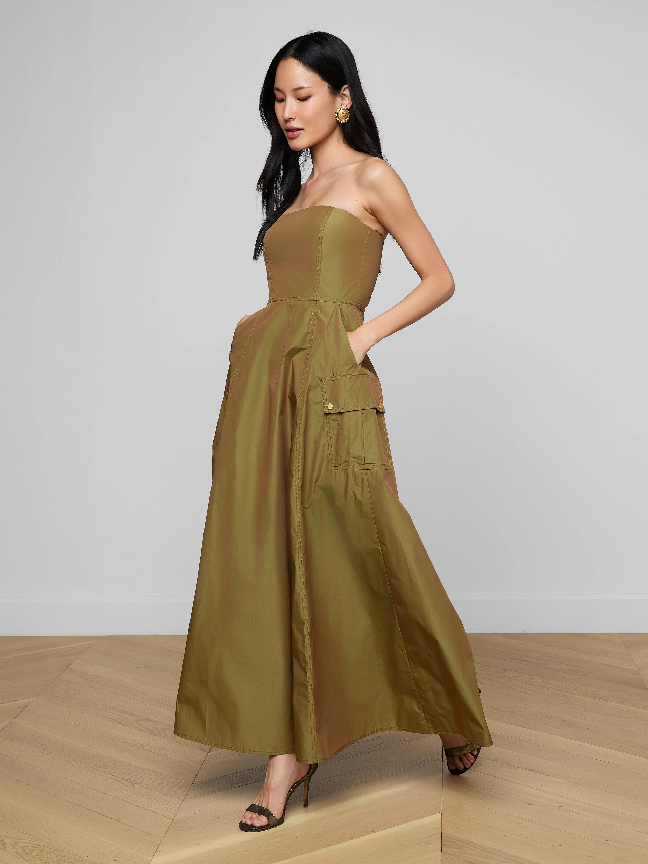 Nessa Strapless Gown sold by L'AGENCE product image thumbnail 3
