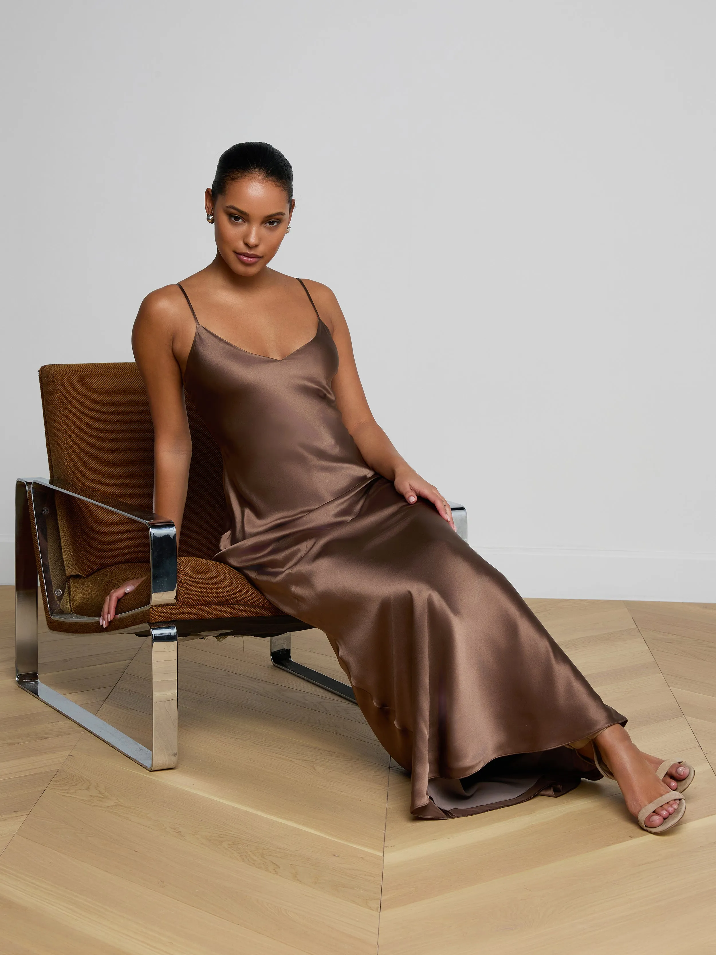 Serita Silk Gown sold by L'AGENCE product image thumbnail 5
