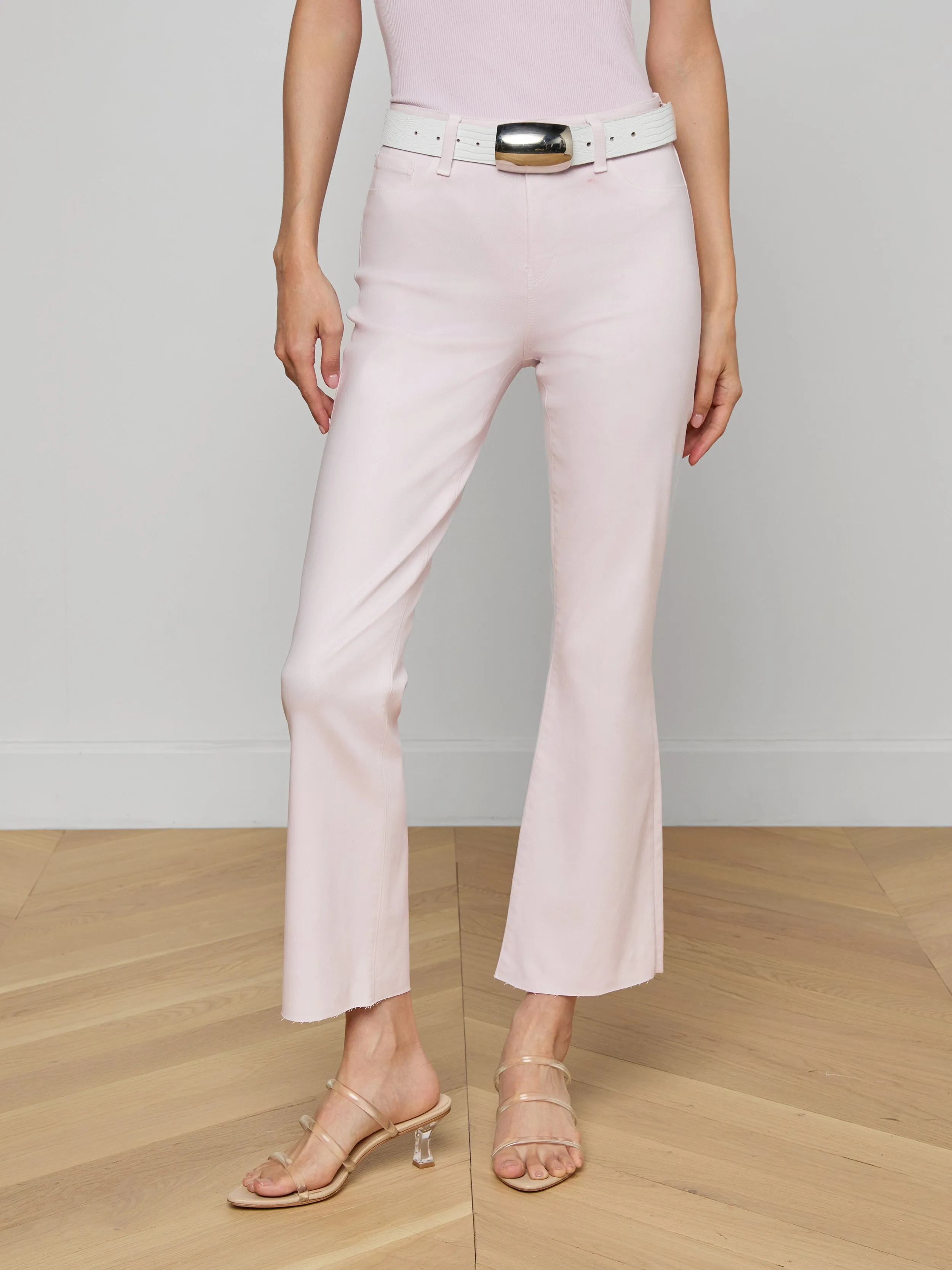 Kendra Coated Cropped Flare Jean sold by L'AGENCE product image thumbnail 3