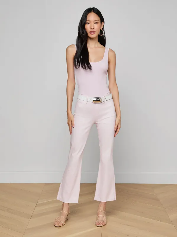 Kendra Coated Cropped Flare Jean sold by L'AGENCE