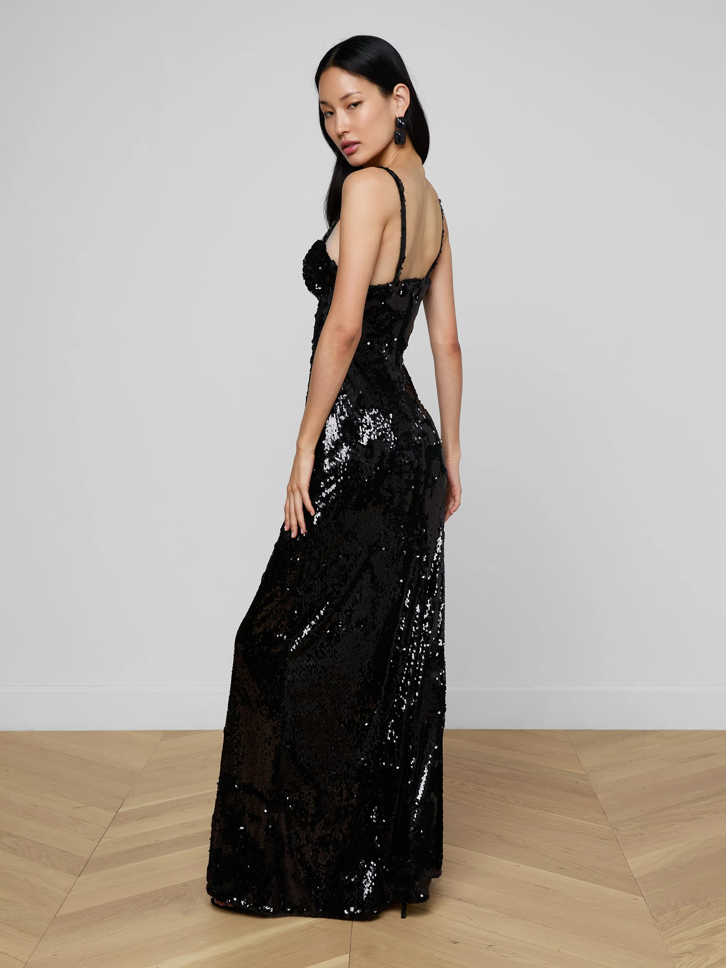 Sayla Sequin Gown sold by L'AGENCE product image thumbnail 3