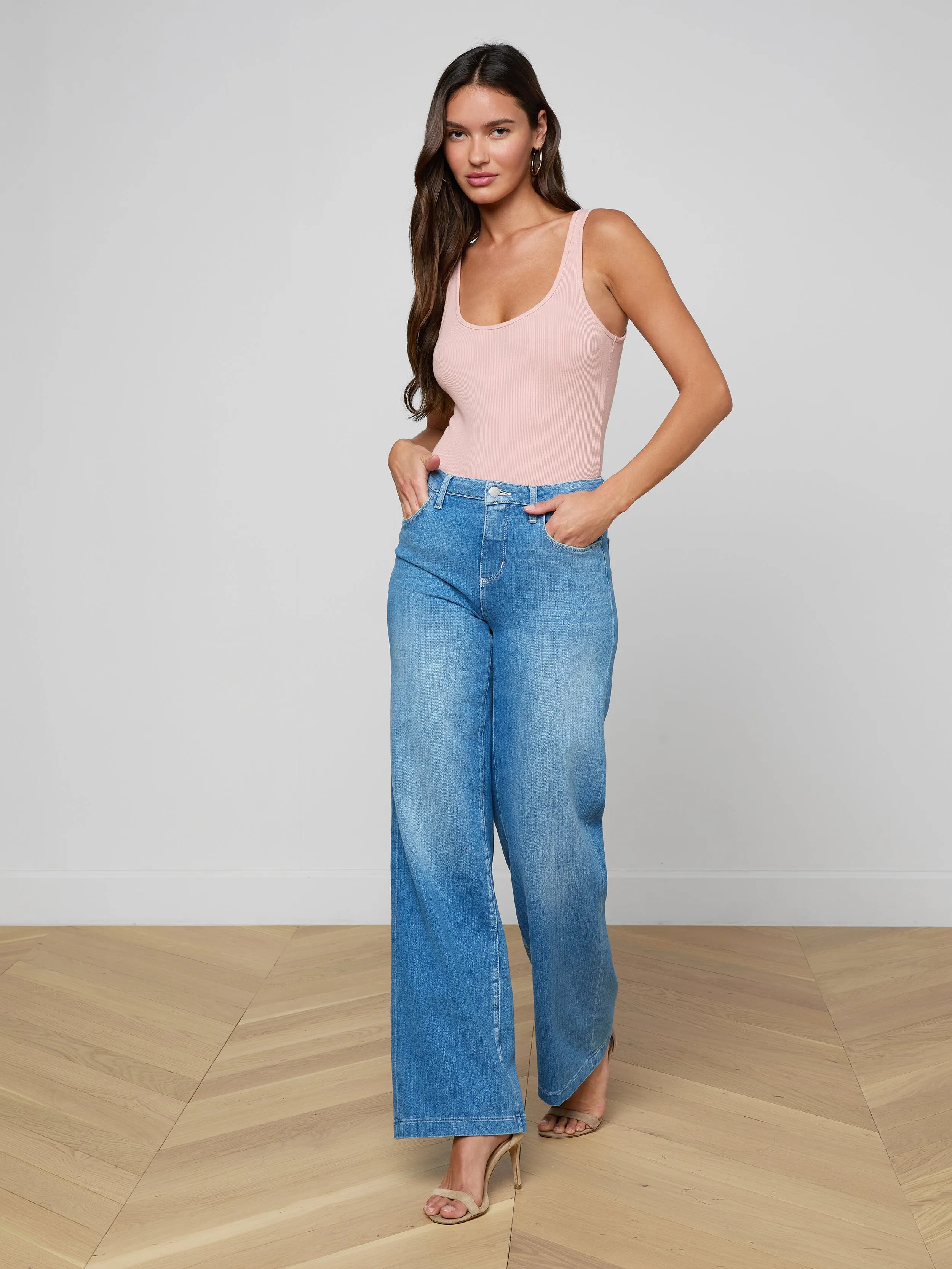 Nica Scoopneck Bodysuit sold by L'AGENCE product image thumbnail 4