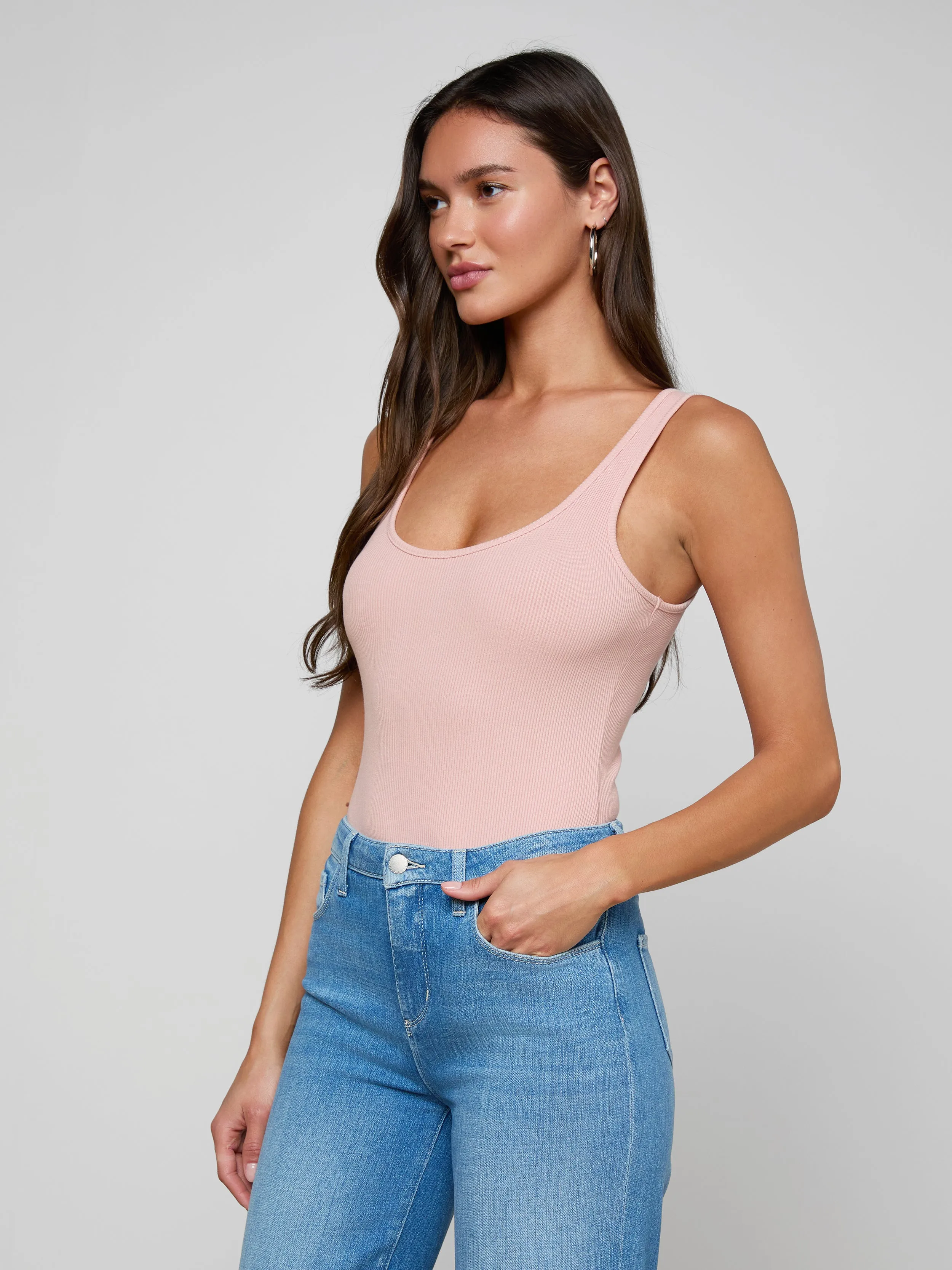 Nica Scoopneck Bodysuit sold by L'AGENCE product image thumbnail 2