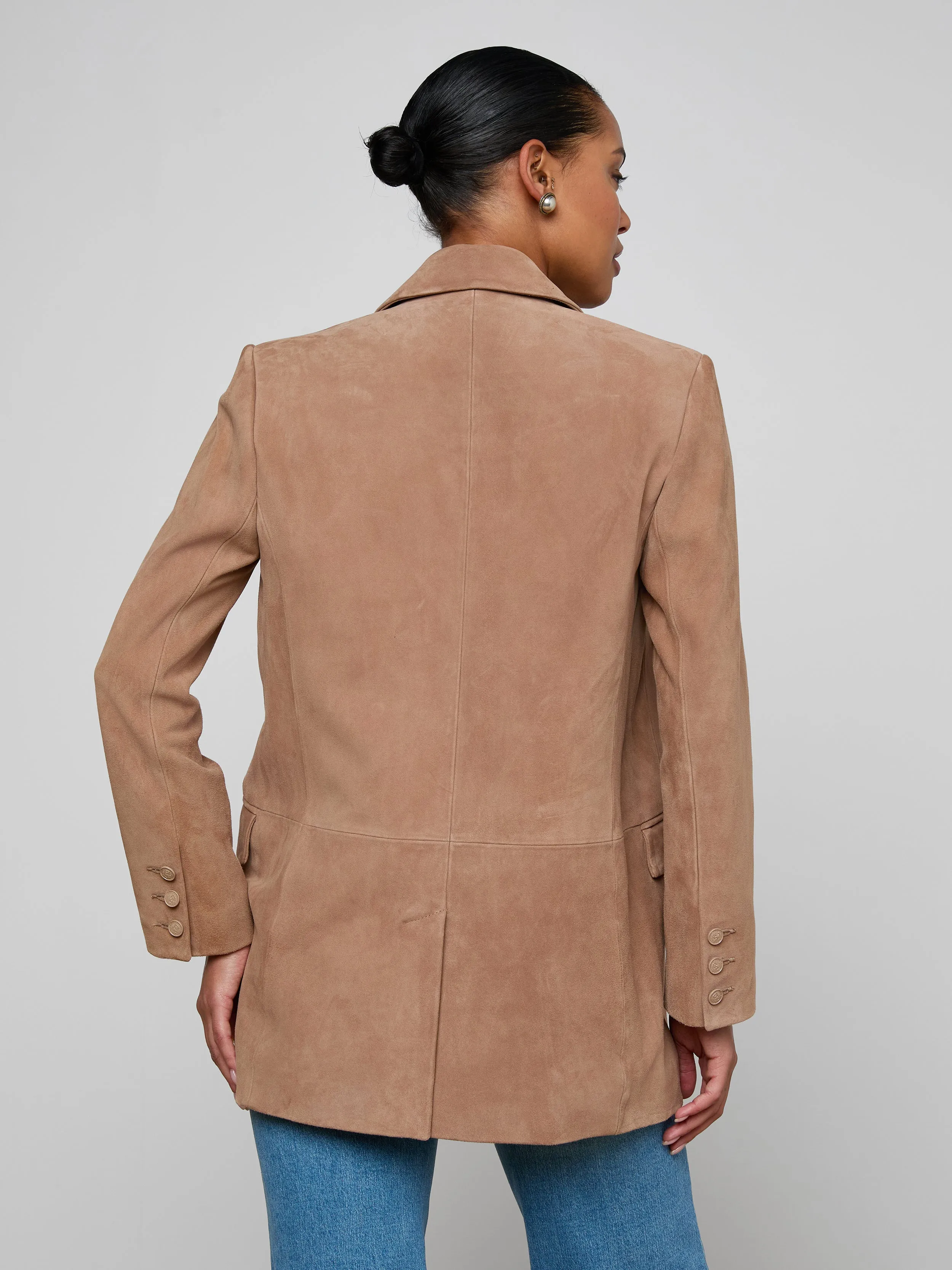 Aimee Oversized Suede Blazer sold by L'AGENCE product image thumbnail 5