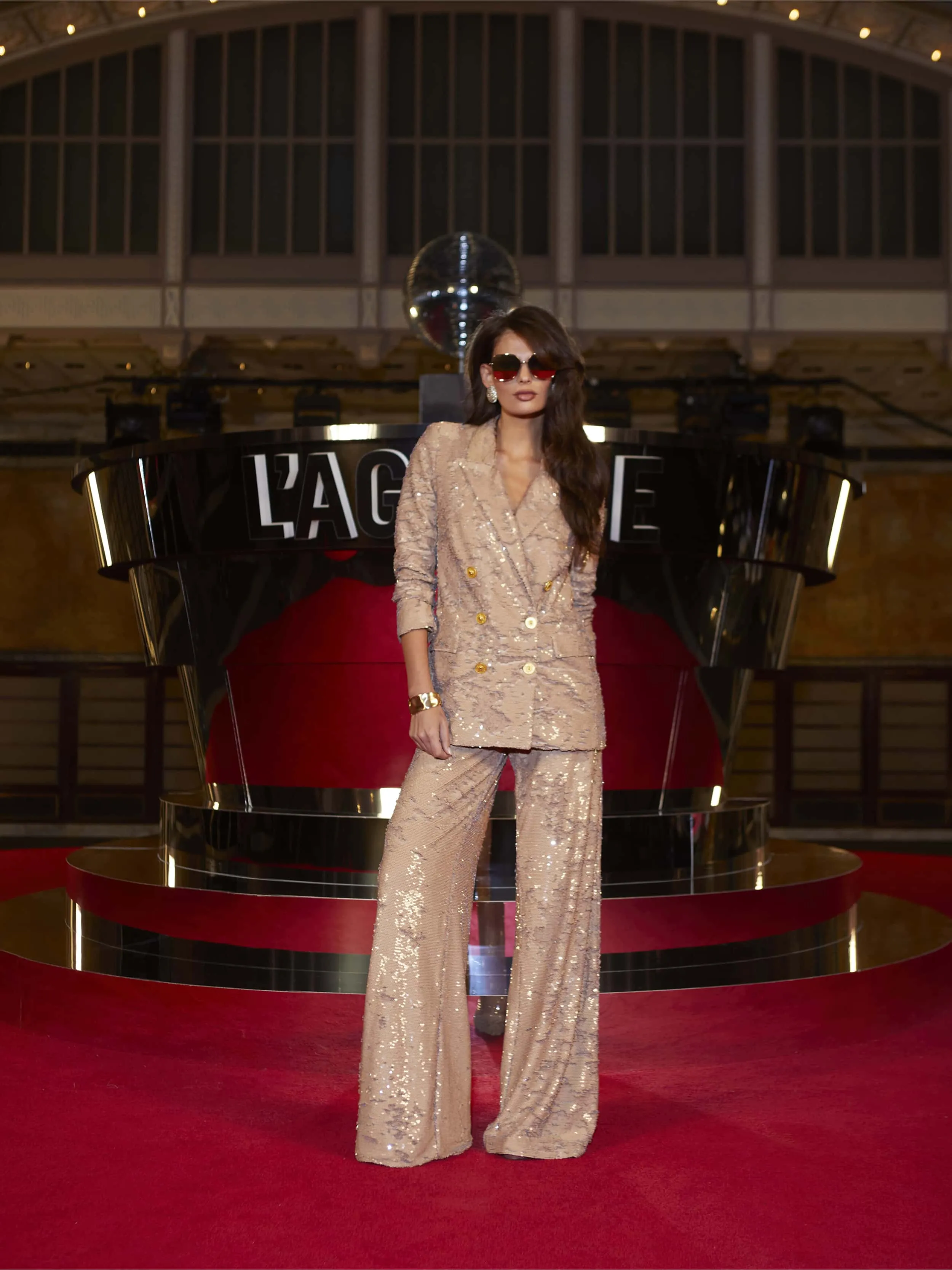 Cambrie Oversized Sequin Blazer sold by L'AGENCE product image thumbnail 2