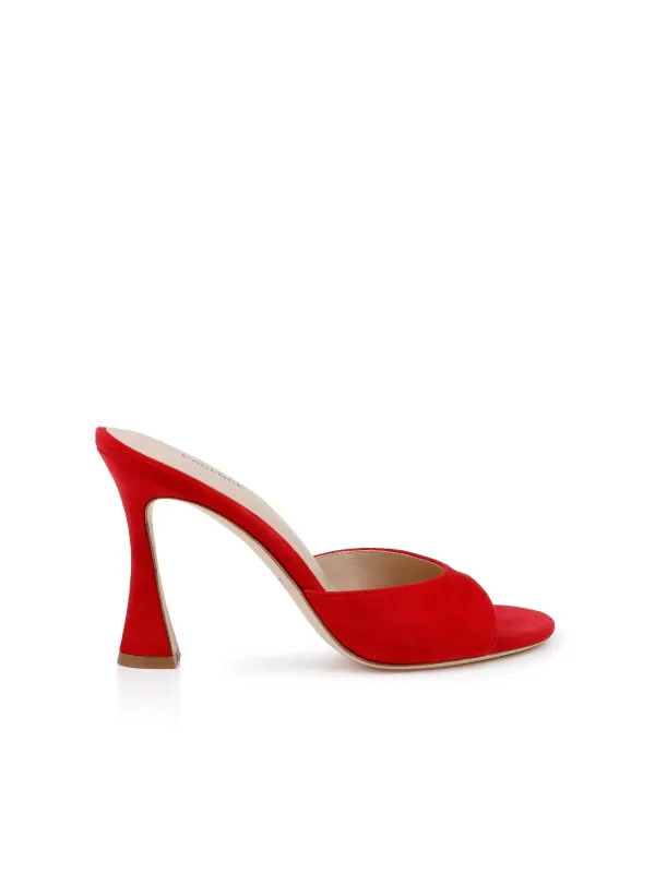 Avery Suede Open-Toe Mule sold by L'AGENCE