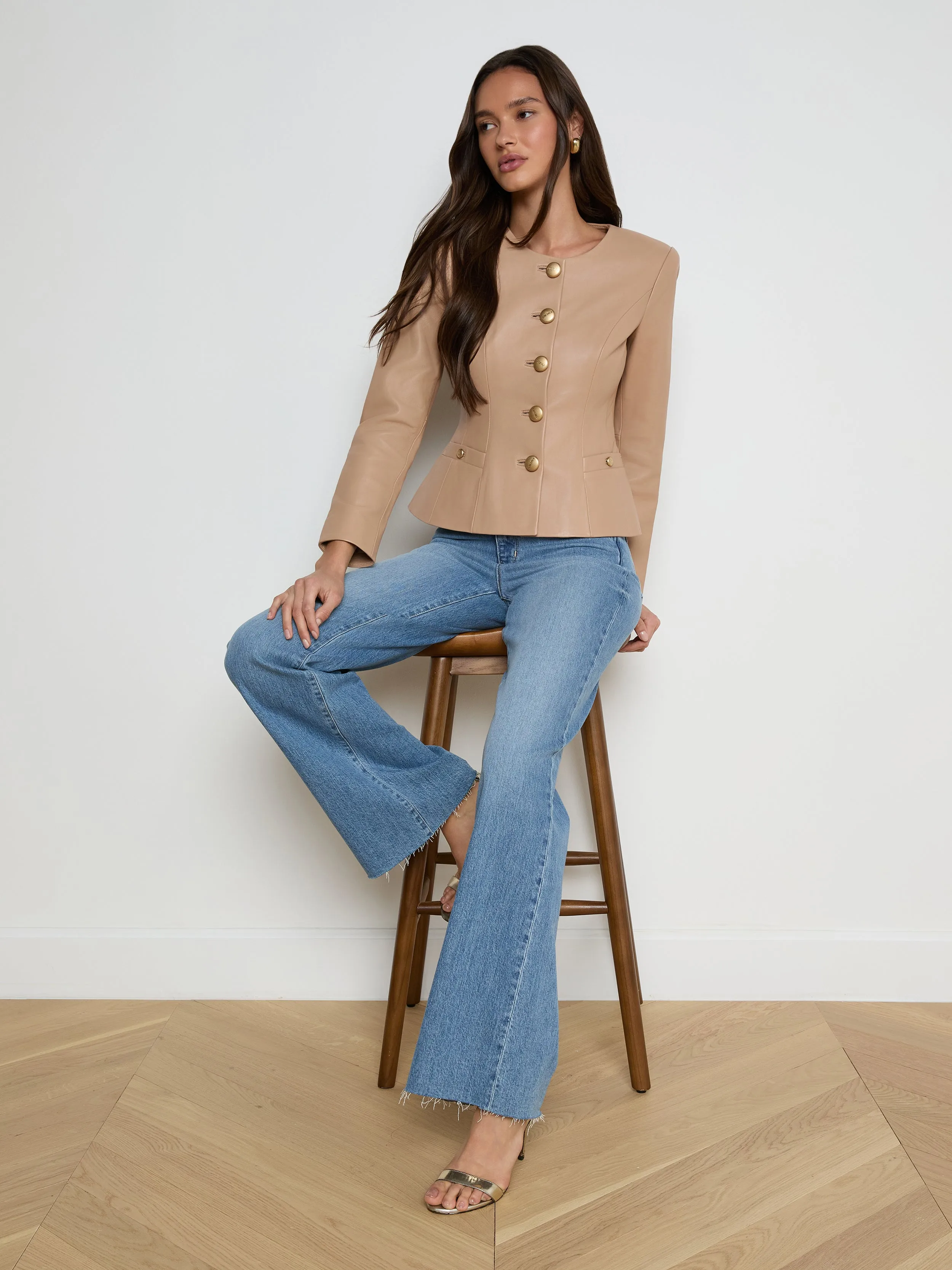 Mariella Leather Jacket sold by L'AGENCE product image thumbnail 5