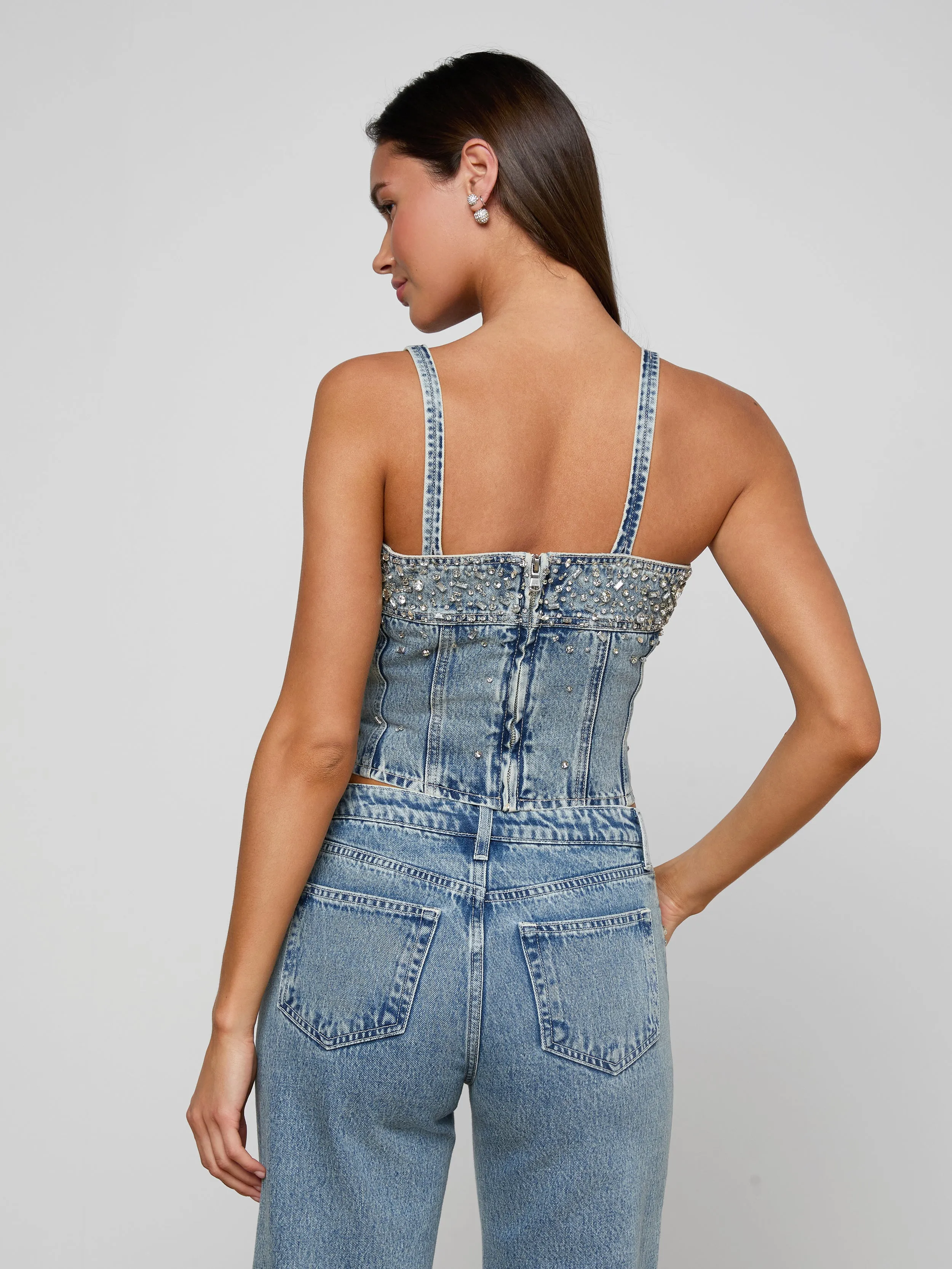 Arlin Embellished Tank sold by L'AGENCE product image thumbnail 5