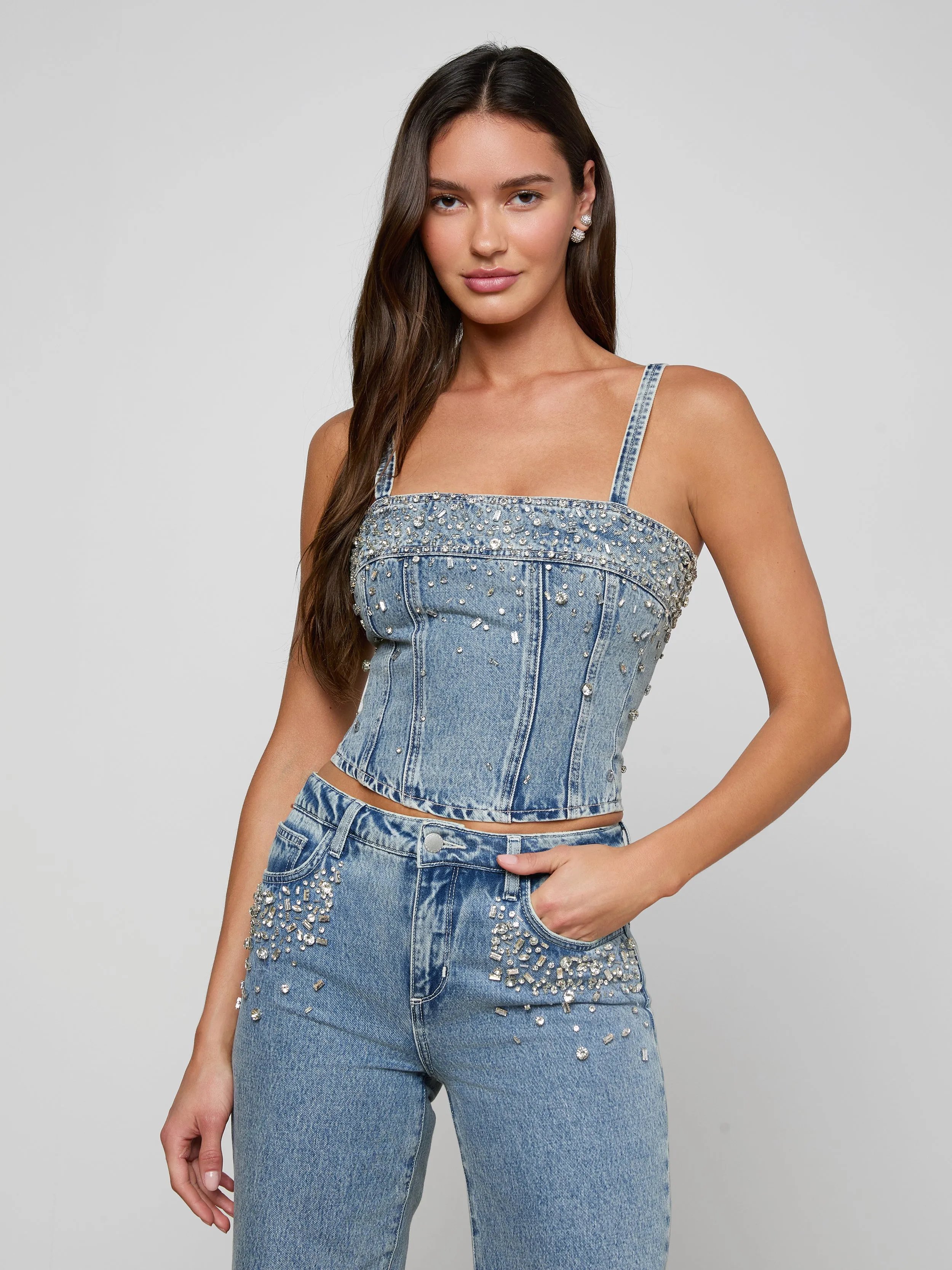 Arlin Embellished Tank sold by L'AGENCE