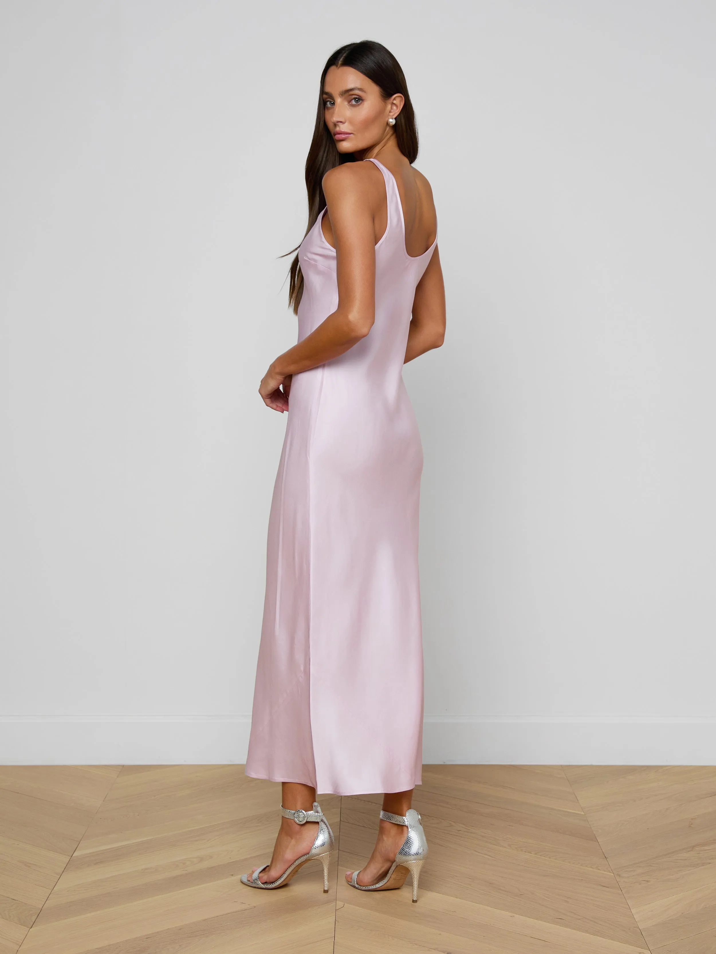 Akiya Satin Maxi Dress sold by L'AGENCE product image thumbnail 3