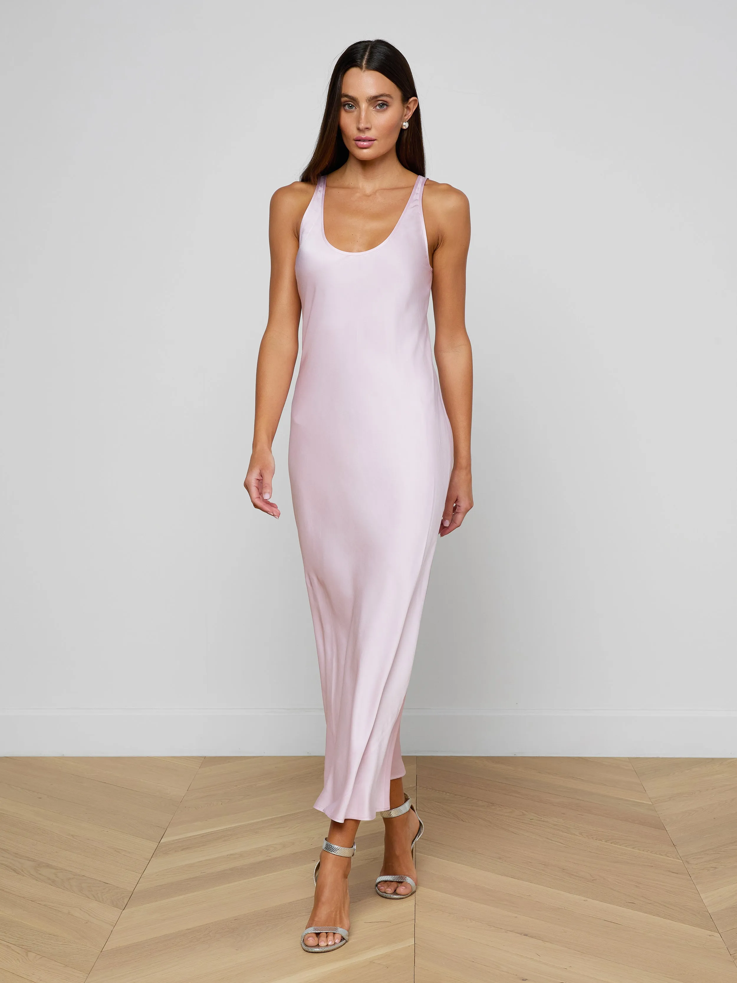 Akiya Satin Maxi Dress sold by L'AGENCE