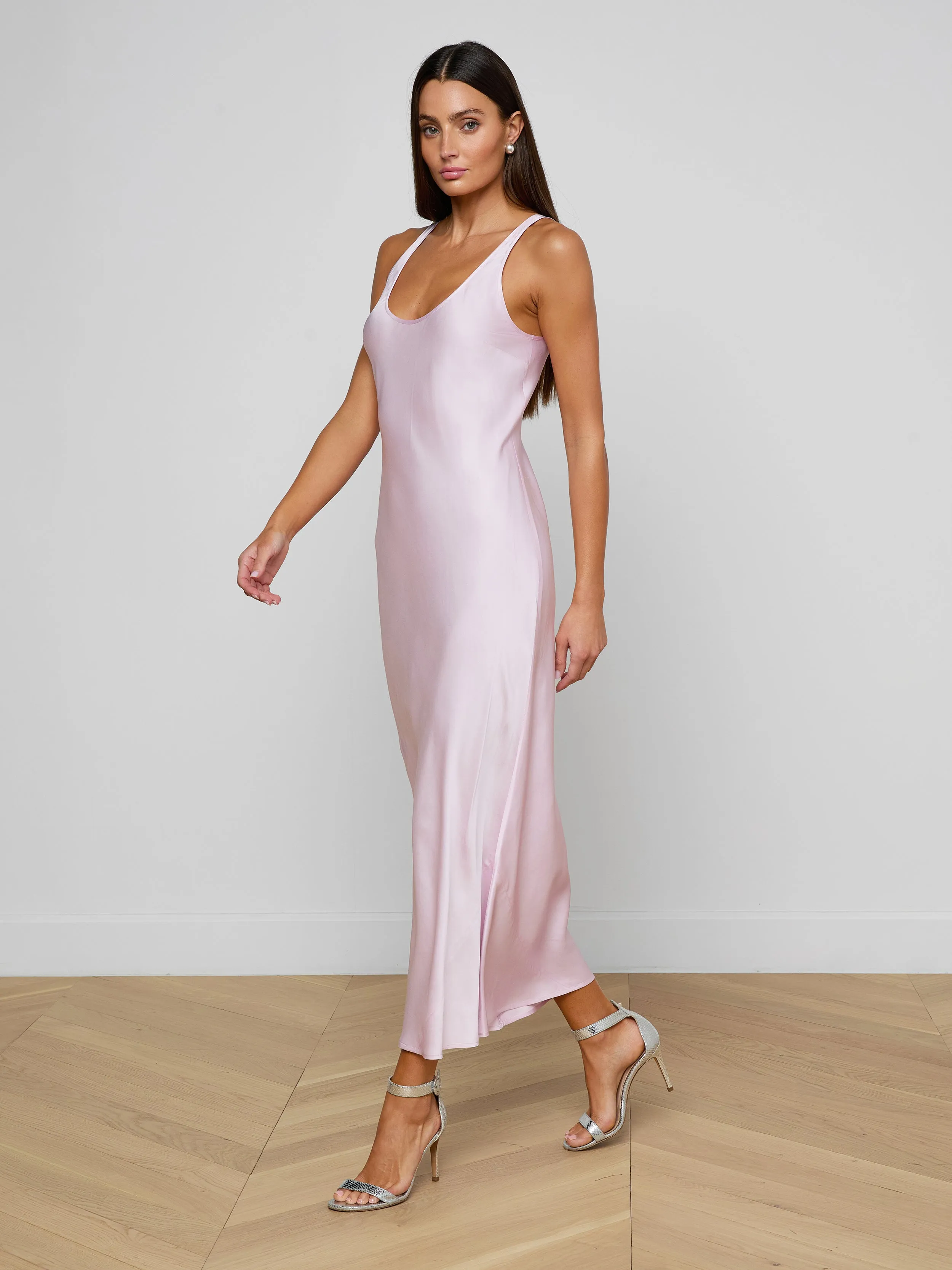 Akiya Satin Maxi Dress sold by L'AGENCE product image thumbnail 2