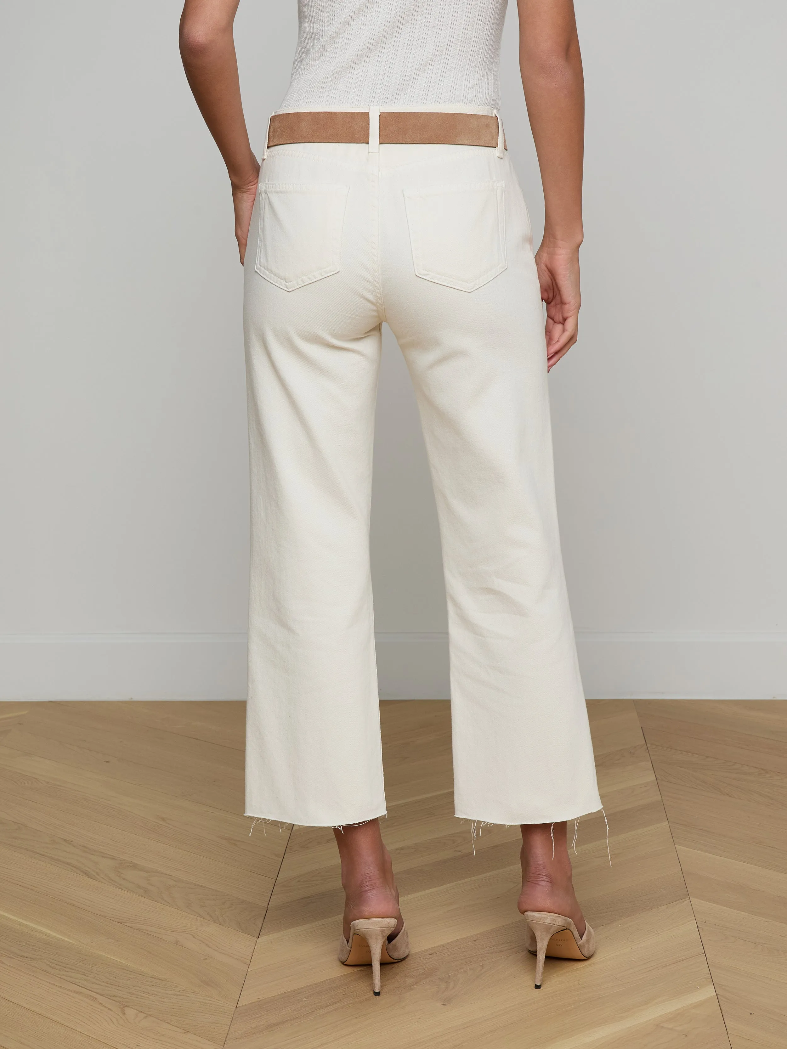 Wanda Cropped Wide-Leg Jean sold by L'AGENCE product image thumbnail 4