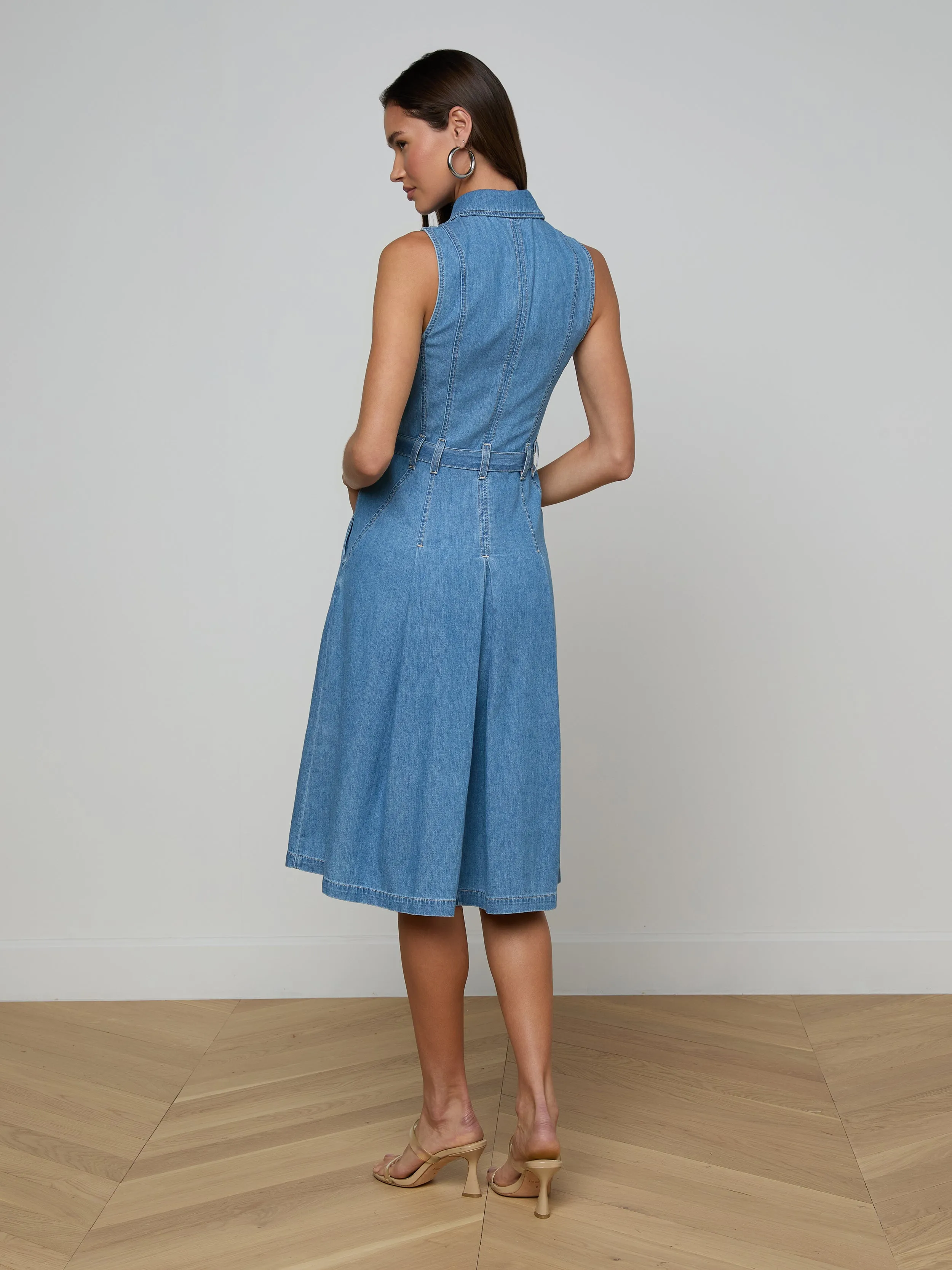 Kieran Shirt Dress sold by L'AGENCE product image thumbnail 4