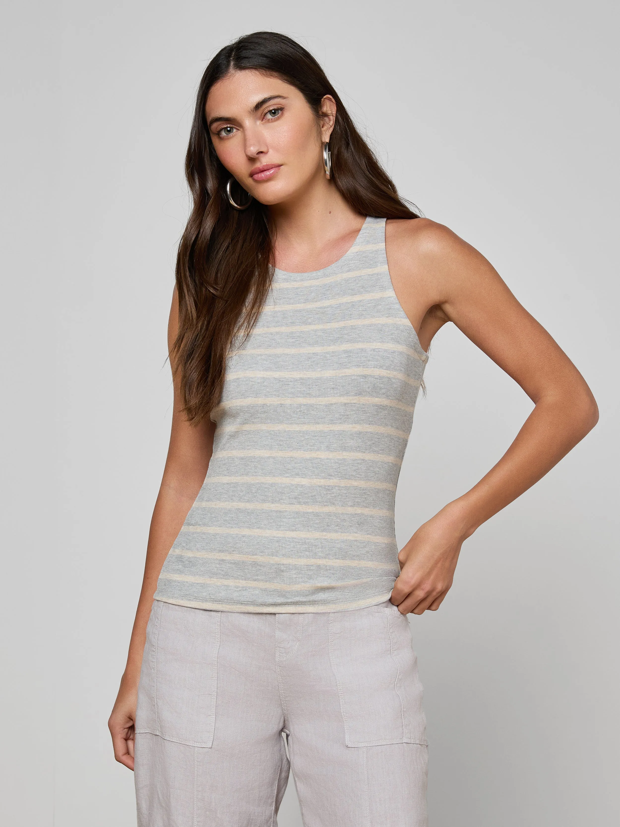 Nia Ribbed Tank sold by L'AGENCE product image thumbnail 2