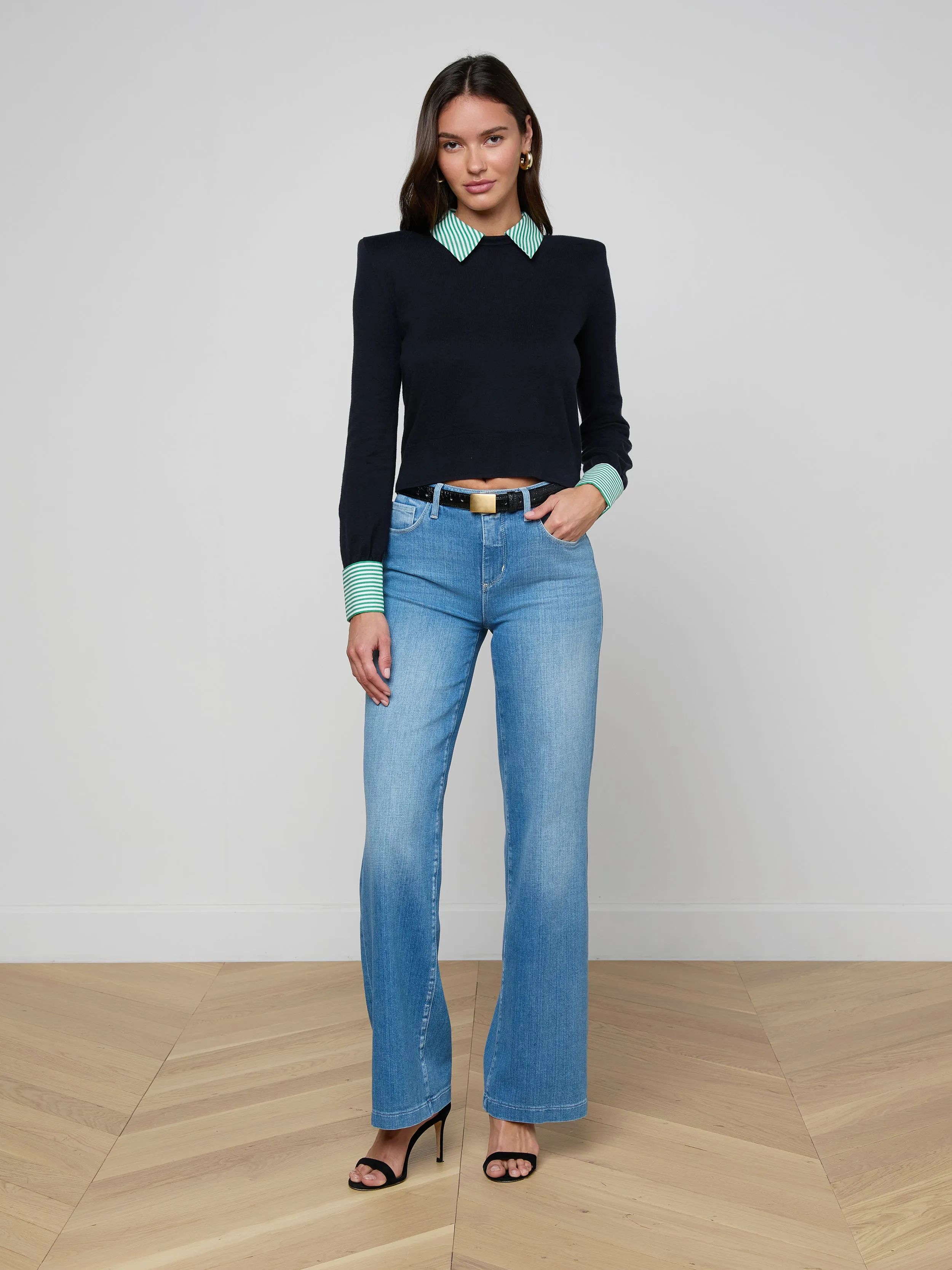 April Poplin Collar Pullover sold by L'AGENCE product image thumbnail 3