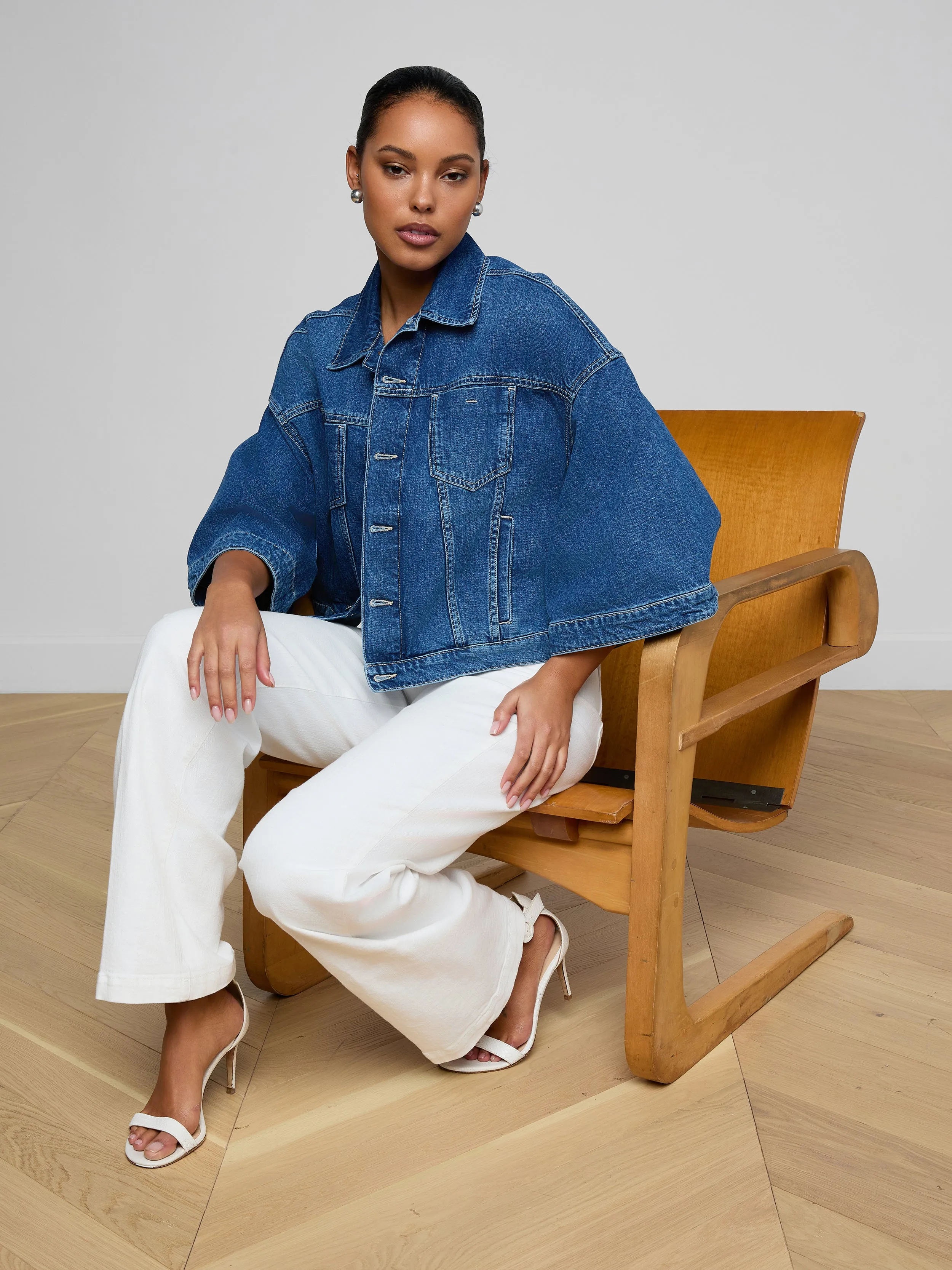 Silas Cape Jacket sold by L'AGENCE product image thumbnail 5