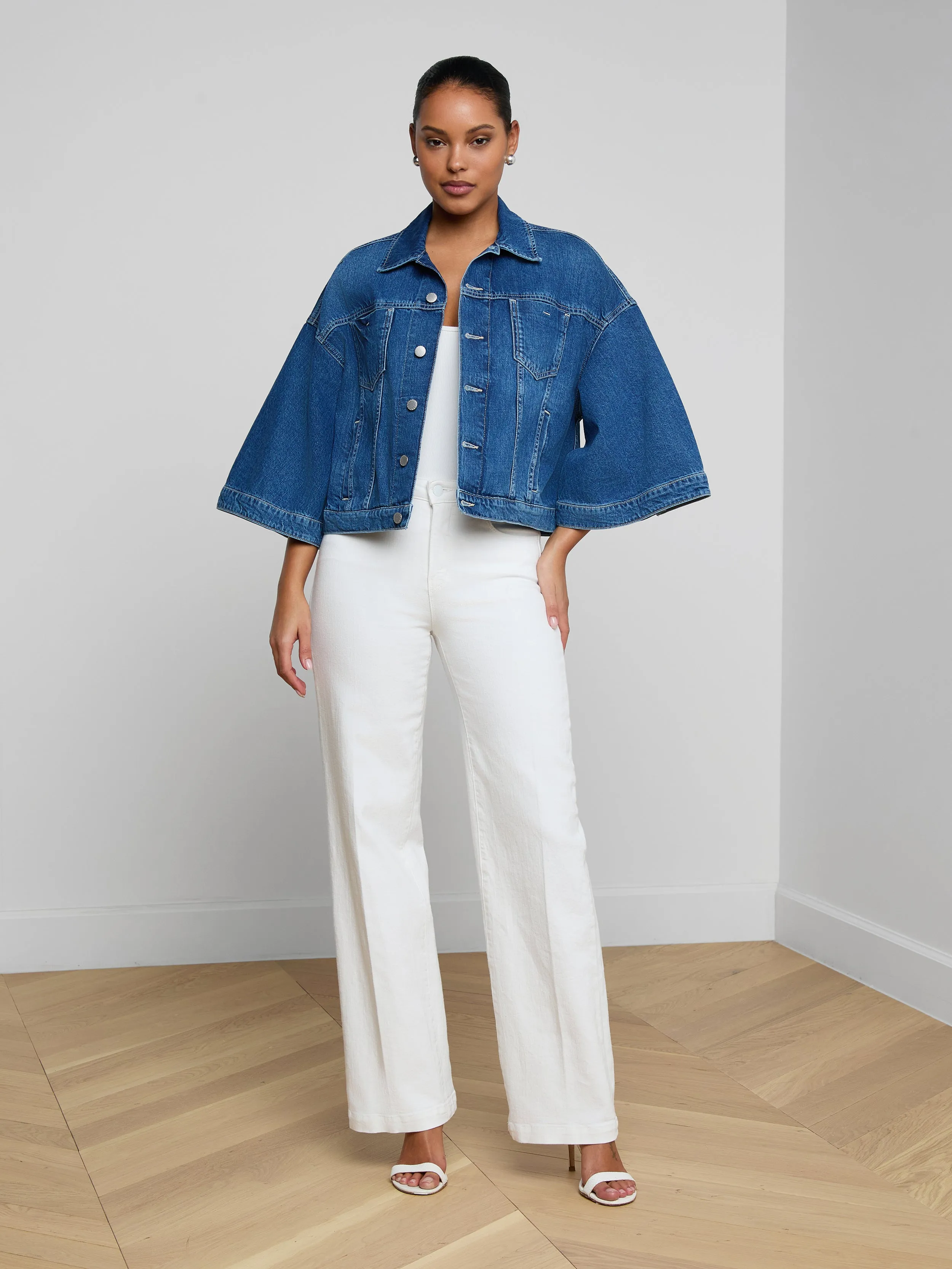 Silas Cape Jacket sold by L'AGENCE product image thumbnail 3