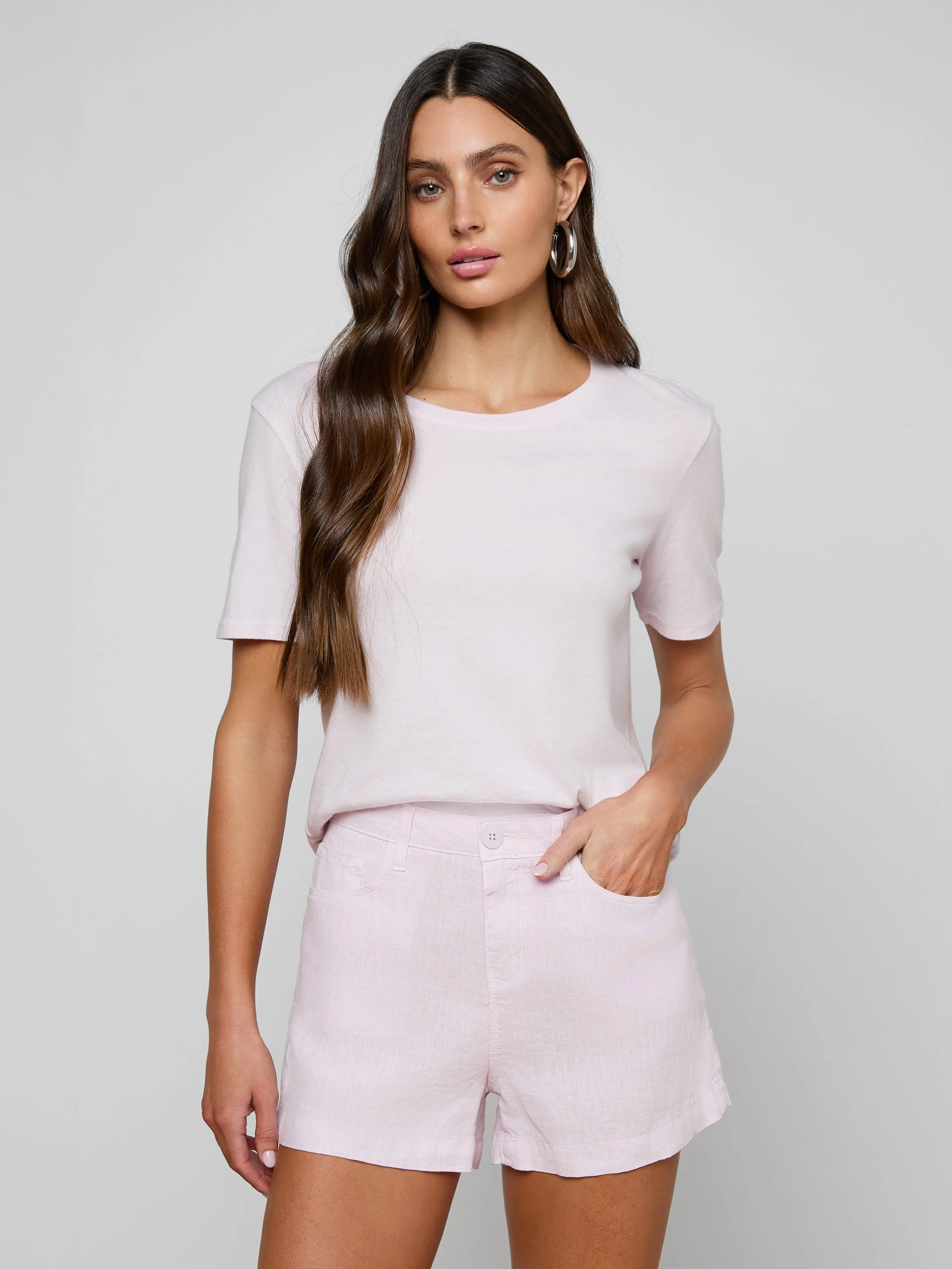 Stormy Cropped Cotton Tee sold by L'AGENCE product image thumbnail 2