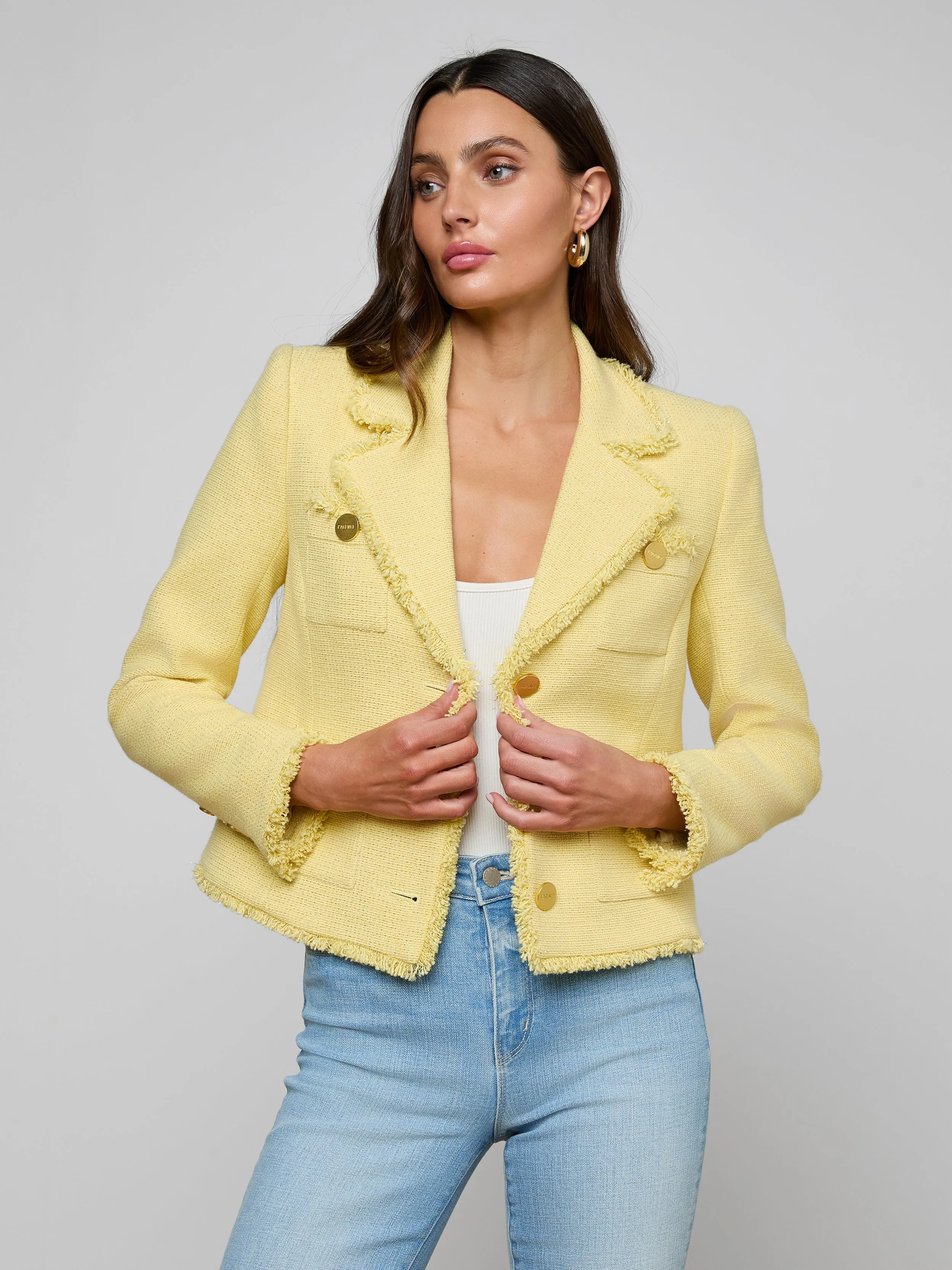Sylvia Tweed Jacket sold by L'AGENCE product image thumbnail 2