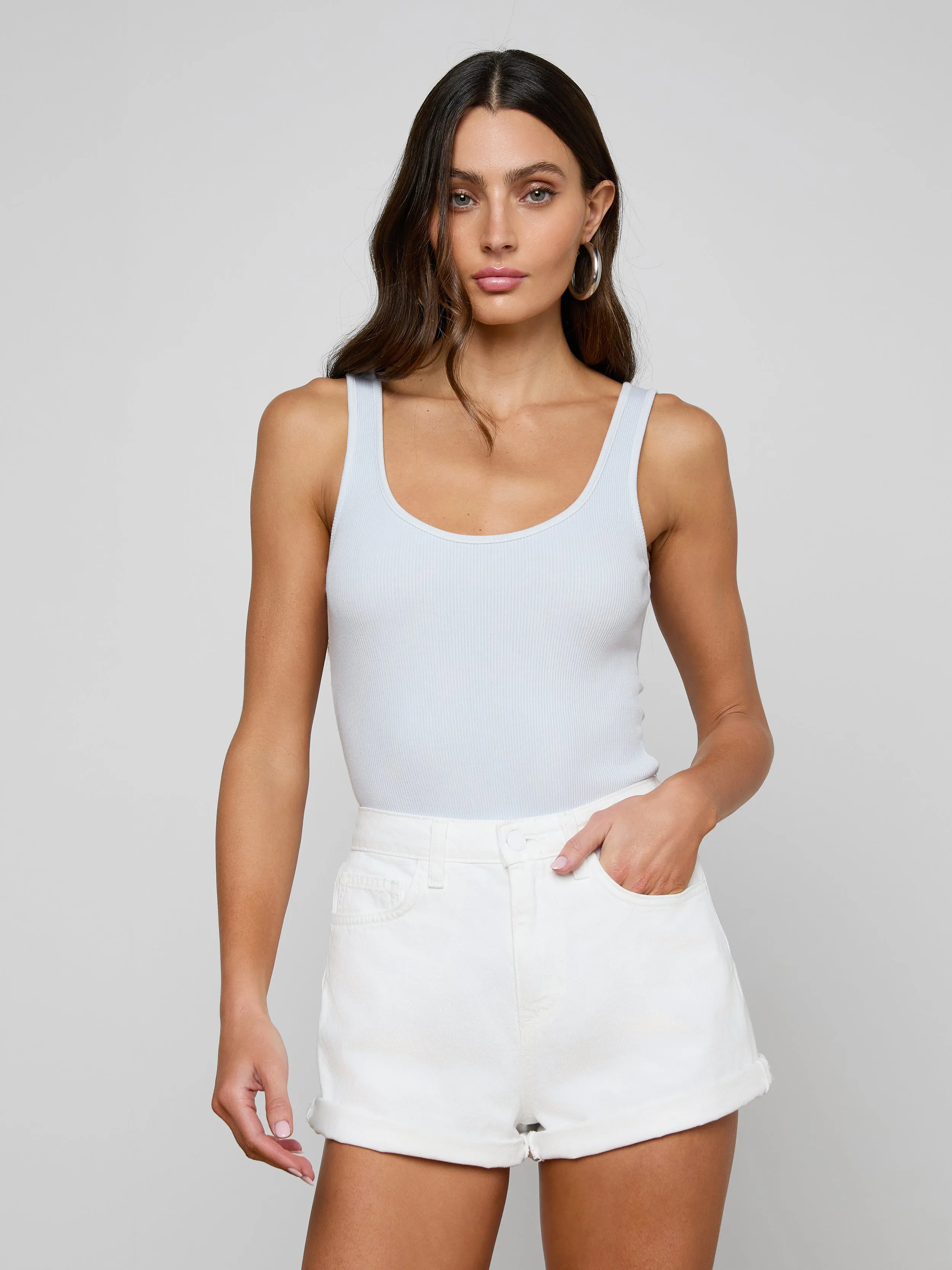 Nica Scoopneck Bodysuit sold by L'AGENCE product image thumbnail 2