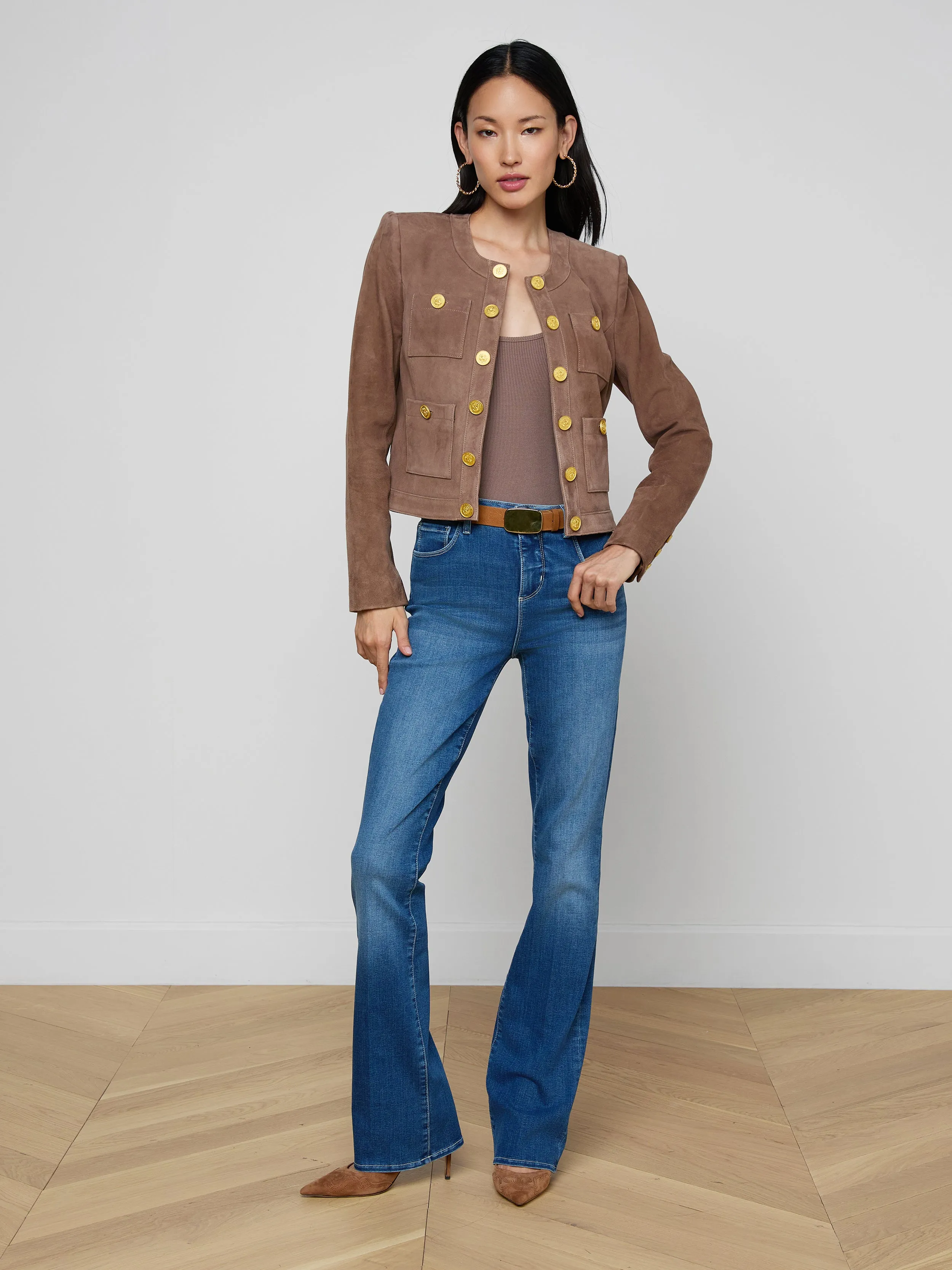Jayde Collarless Jacket sold by L'AGENCE product image thumbnail 5