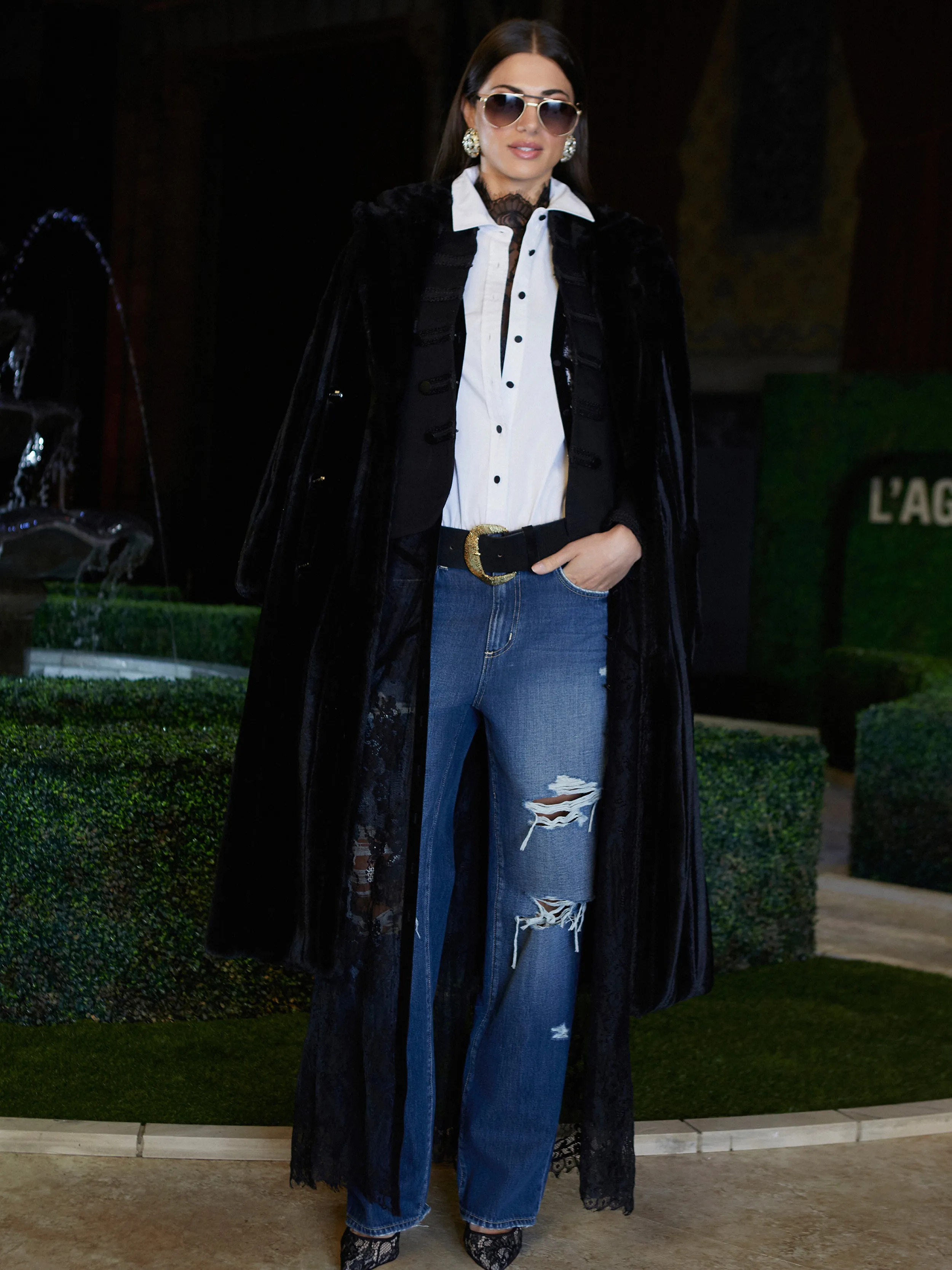 Poesy Lace Maxi Dress sold by L'AGENCE product image thumbnail 2