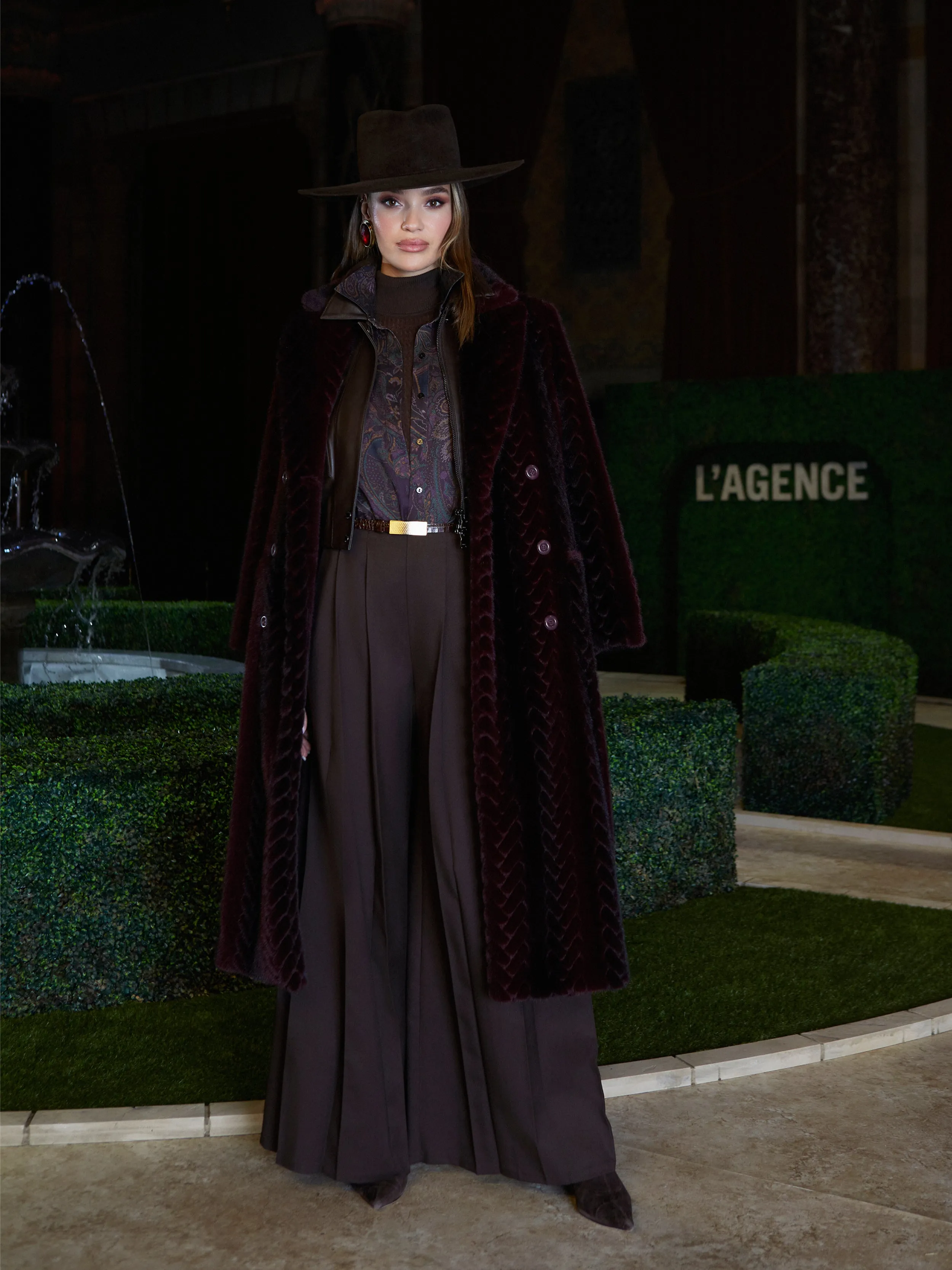 Nova Pleated Wide-Leg Pant sold by L'AGENCE product image thumbnail 2