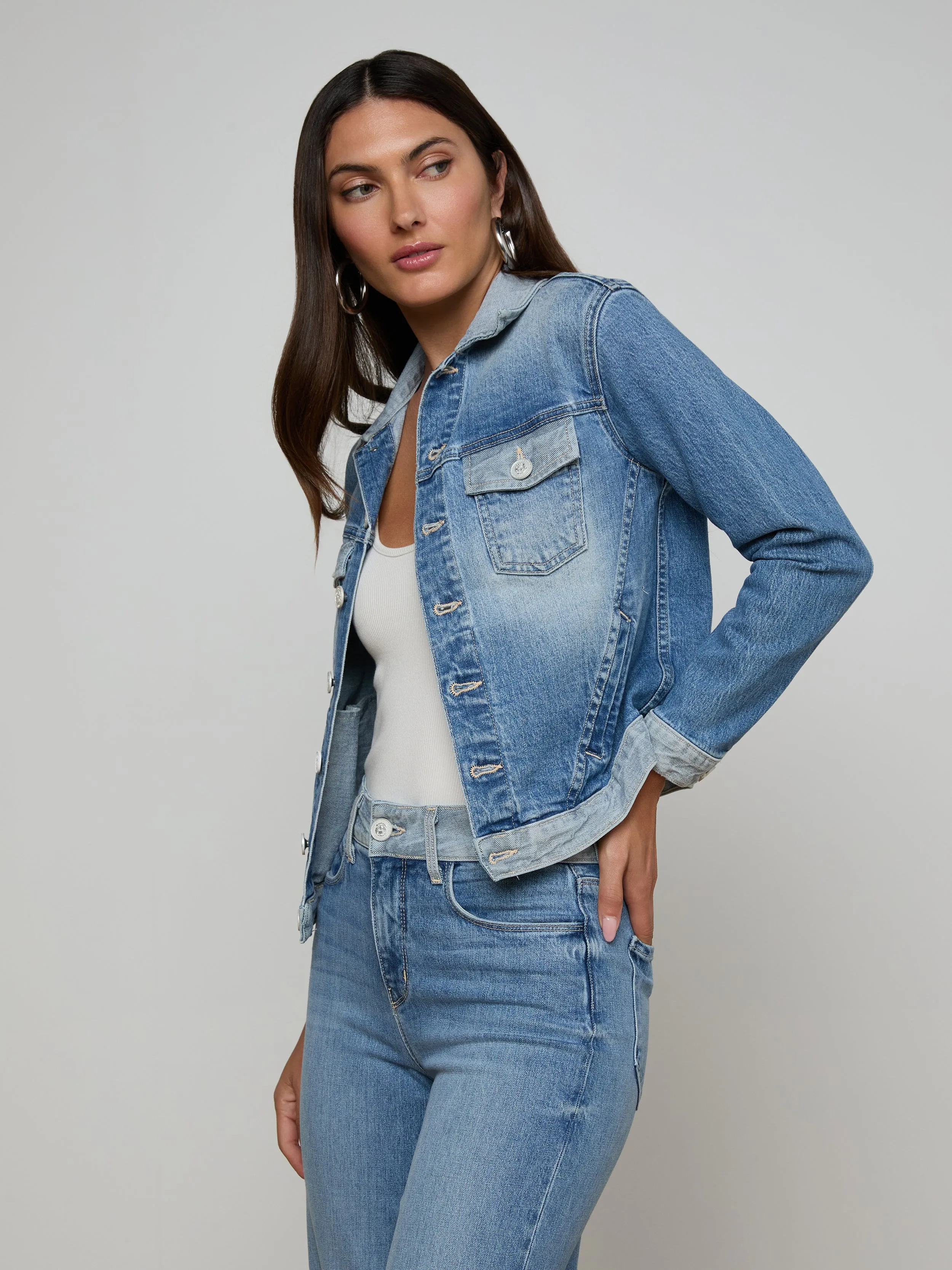 Maven Jean Jacket sold by L'AGENCE product image thumbnail 2