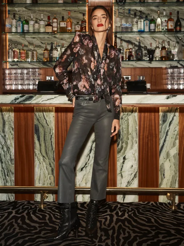 Image - Cambria blouse and Kendra coated jean sold by L'AGENCE