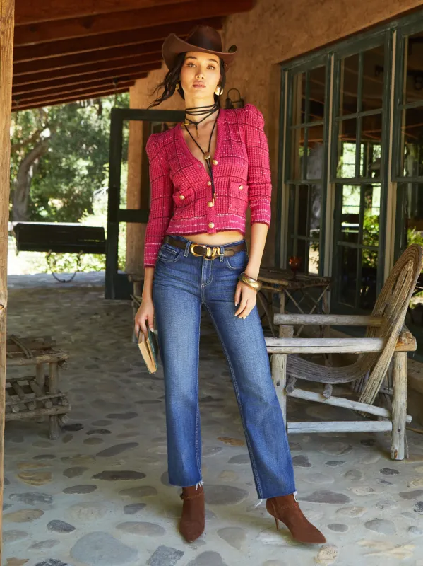 Image - Jenni Cardigan in Pink and milana Jean made by L'AGENCE