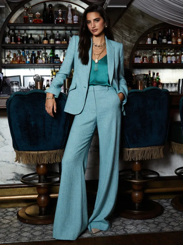 Image - chamberlain blazer and pilar pant green herringbone sold by L'AGENCE