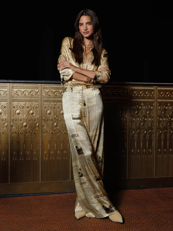 Image - Tyler blouse and Gavin pant sold by L'AGENCE