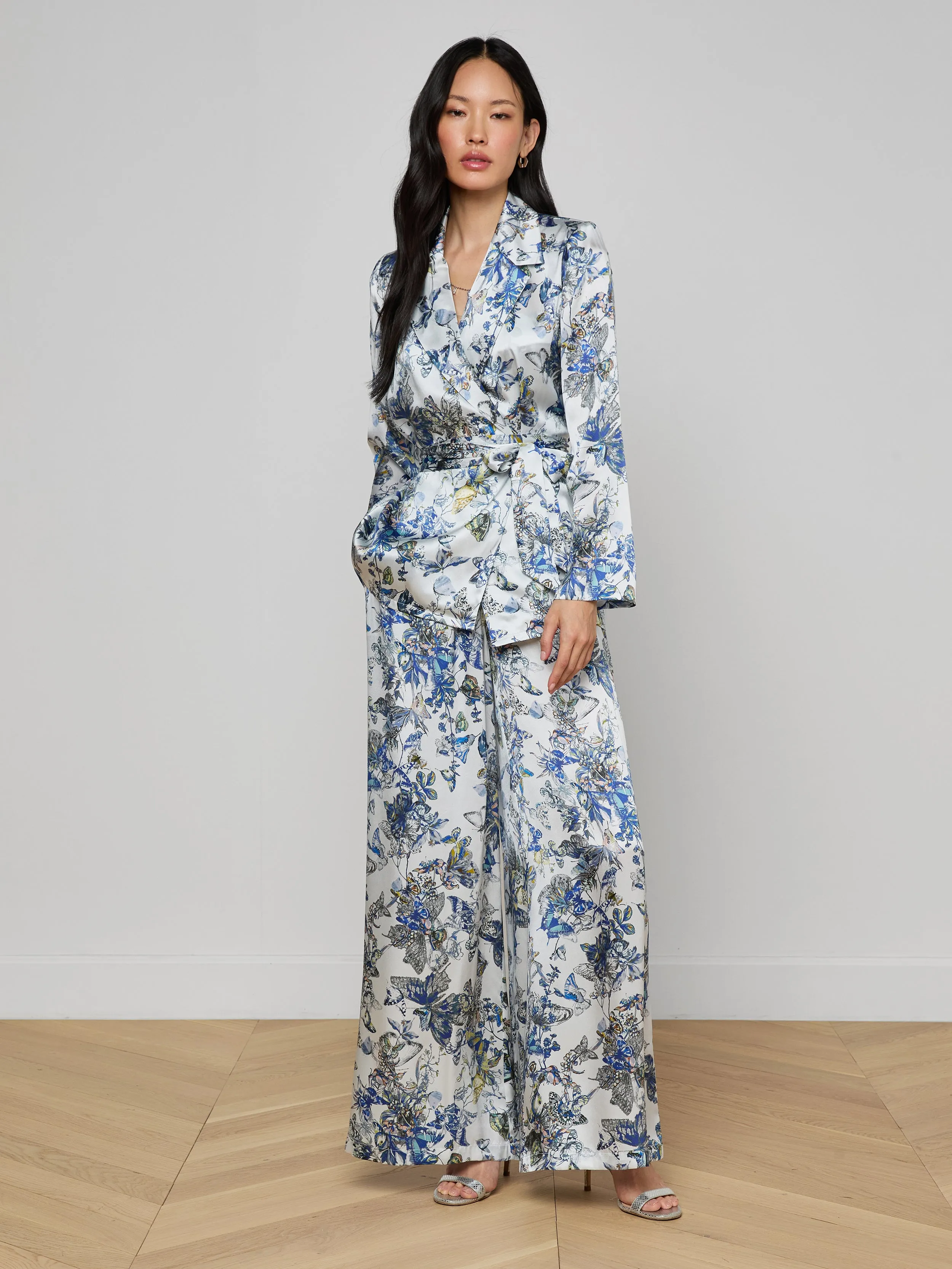 Ciara Silk Robe Top sold by L'AGENCE product image thumbnail 3