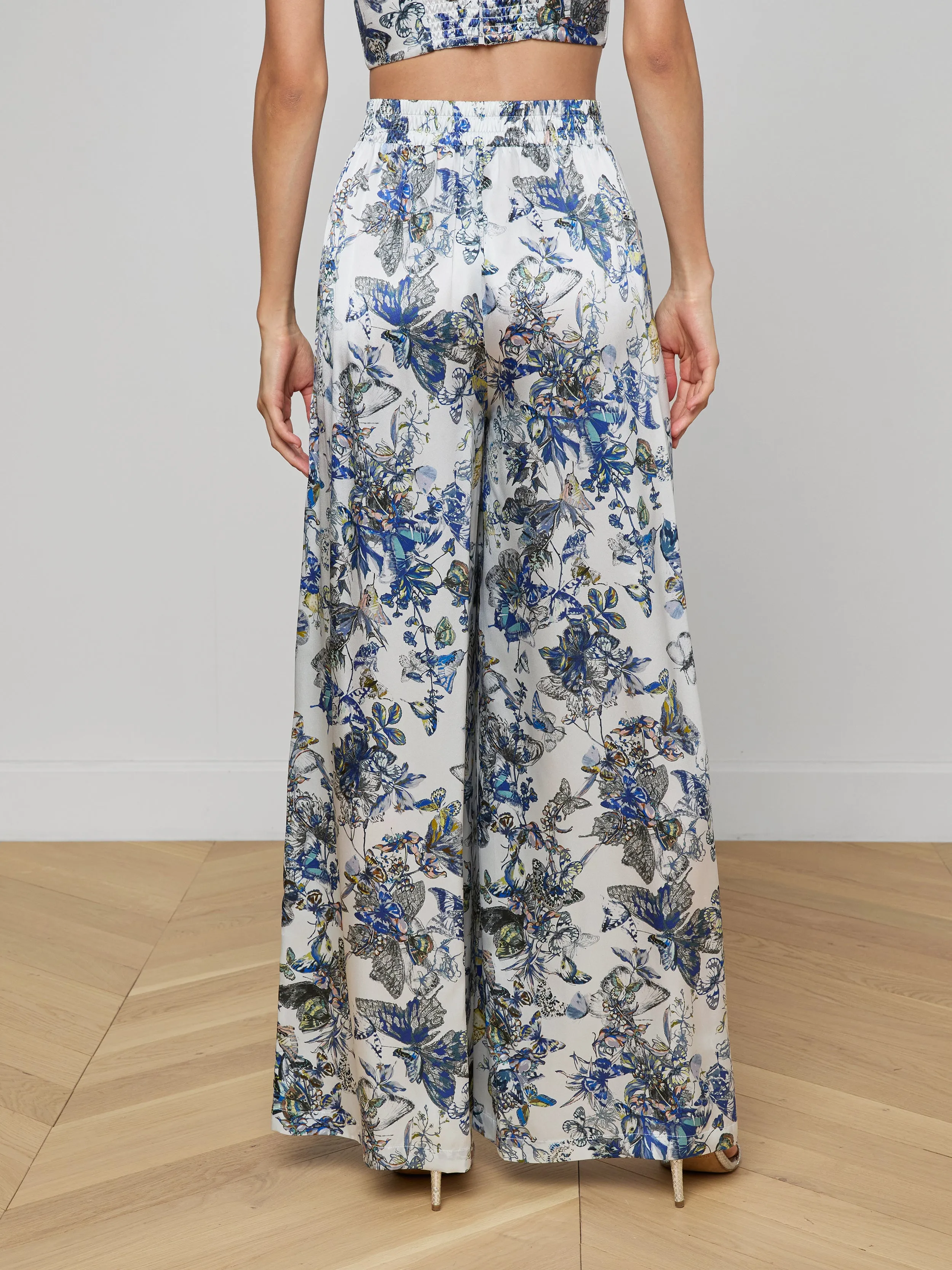 Lillian Silk Wide-Leg Pant sold by L'AGENCE product image thumbnail 5