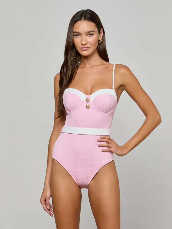 Amie Bandeau One-Piece Swimsuit made by L'AGENCE