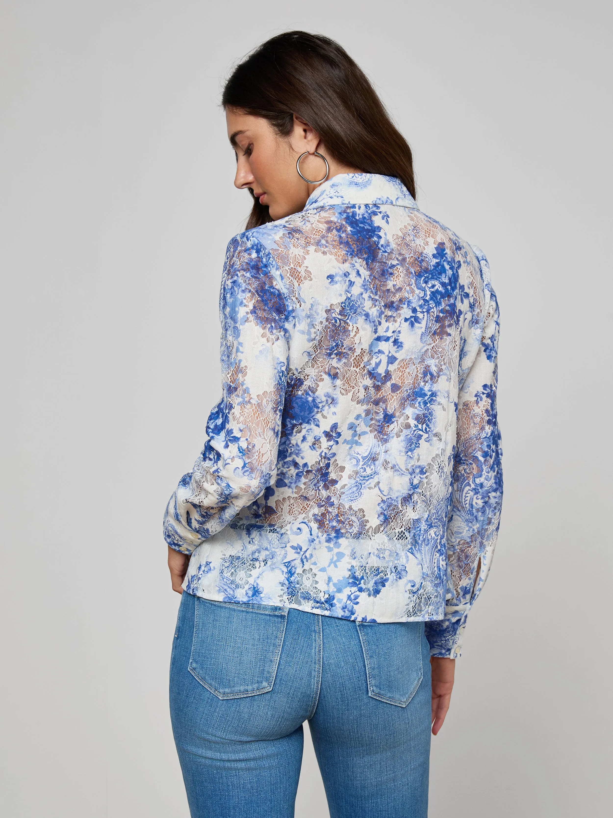 Maia Lace Blouse sold by L'AGENCE product image thumbnail 5