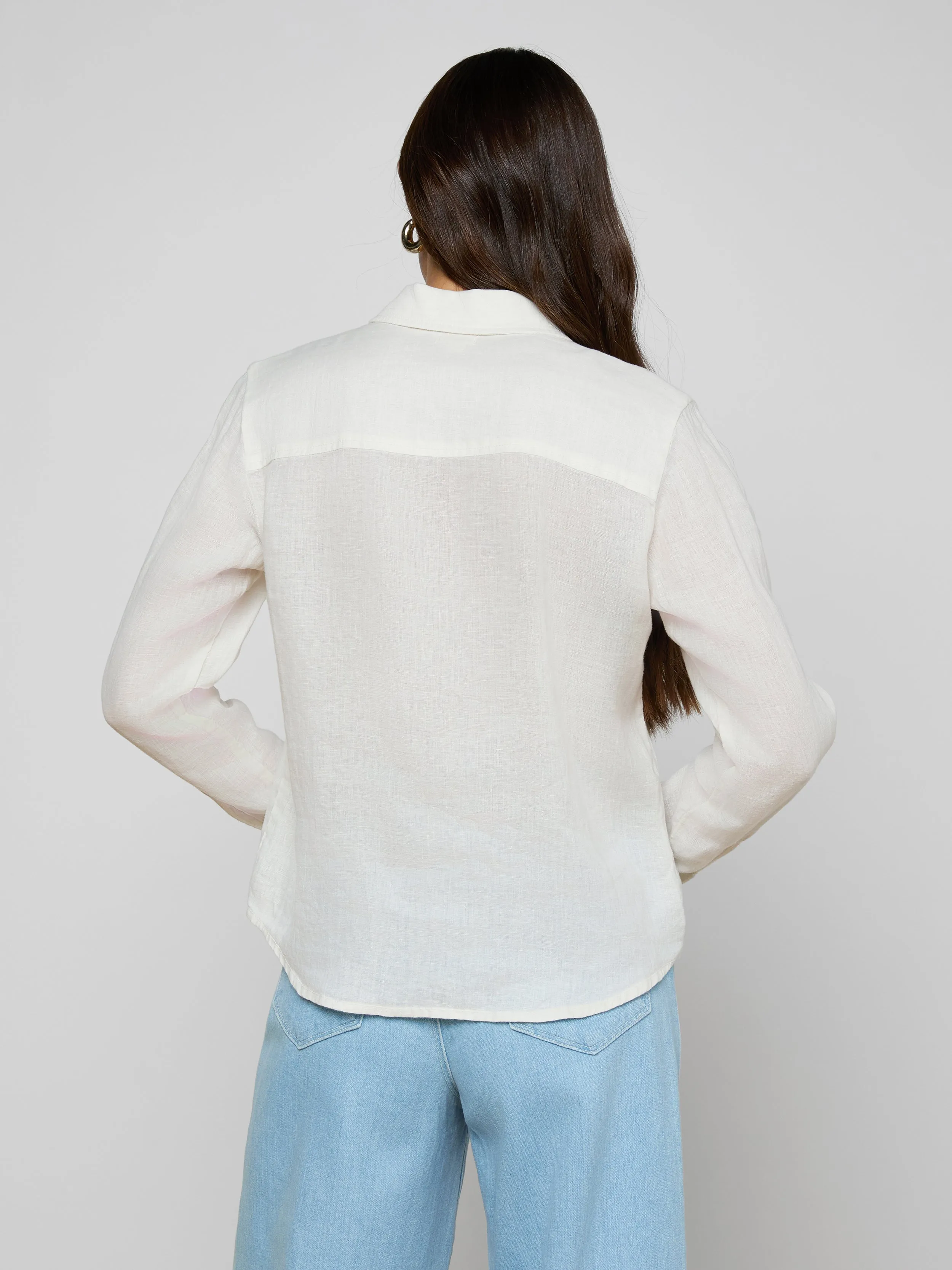 Isla Linen Shirt sold by L'AGENCE product image thumbnail 5