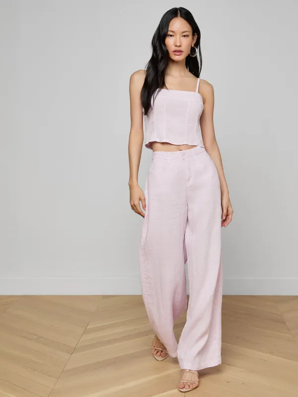 Amara Linen Wide-Leg Pant made by L'AGENCE