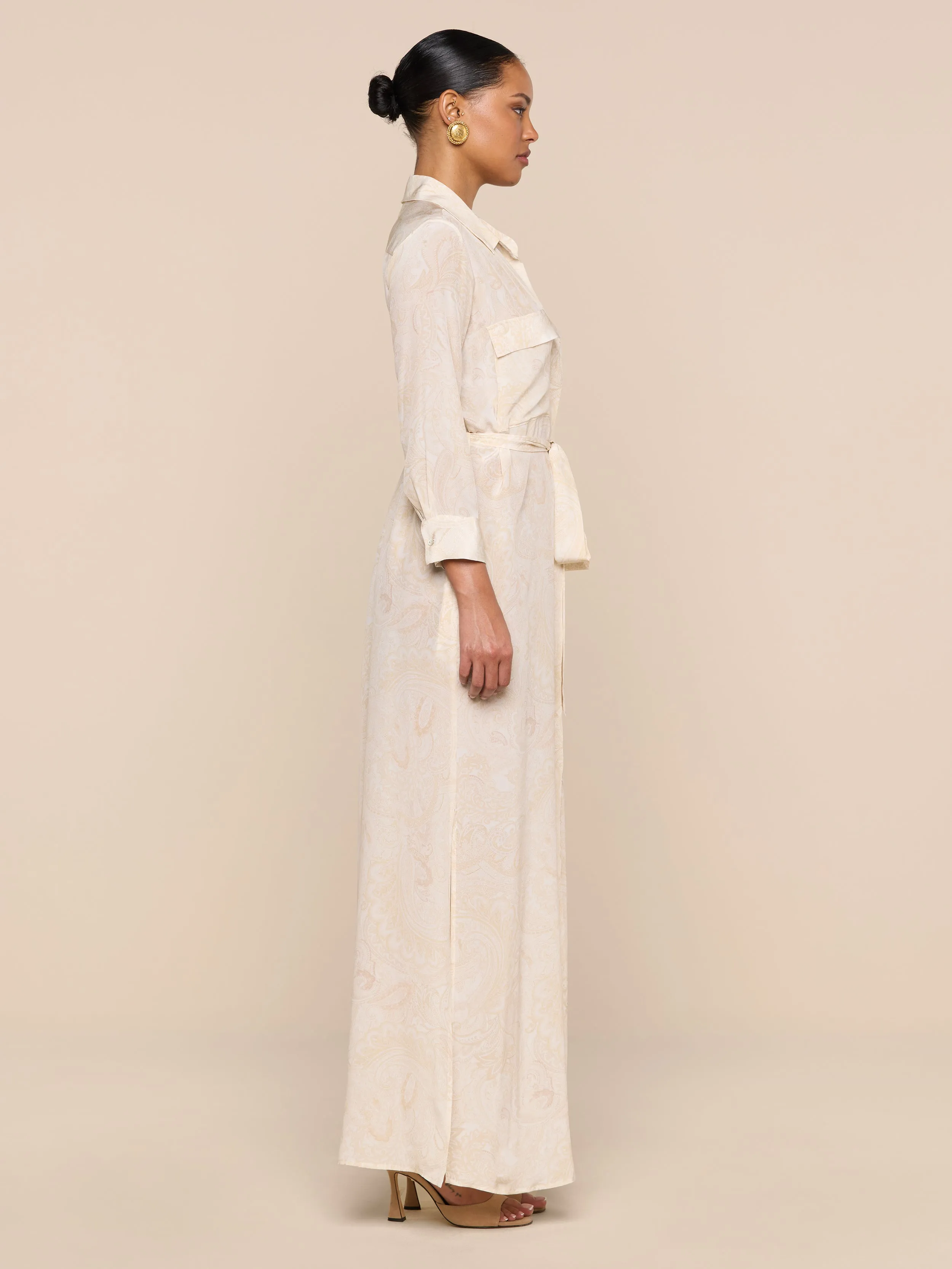 Cameron Silk Shirt Dress sold by L'AGENCE product image thumbnail 4