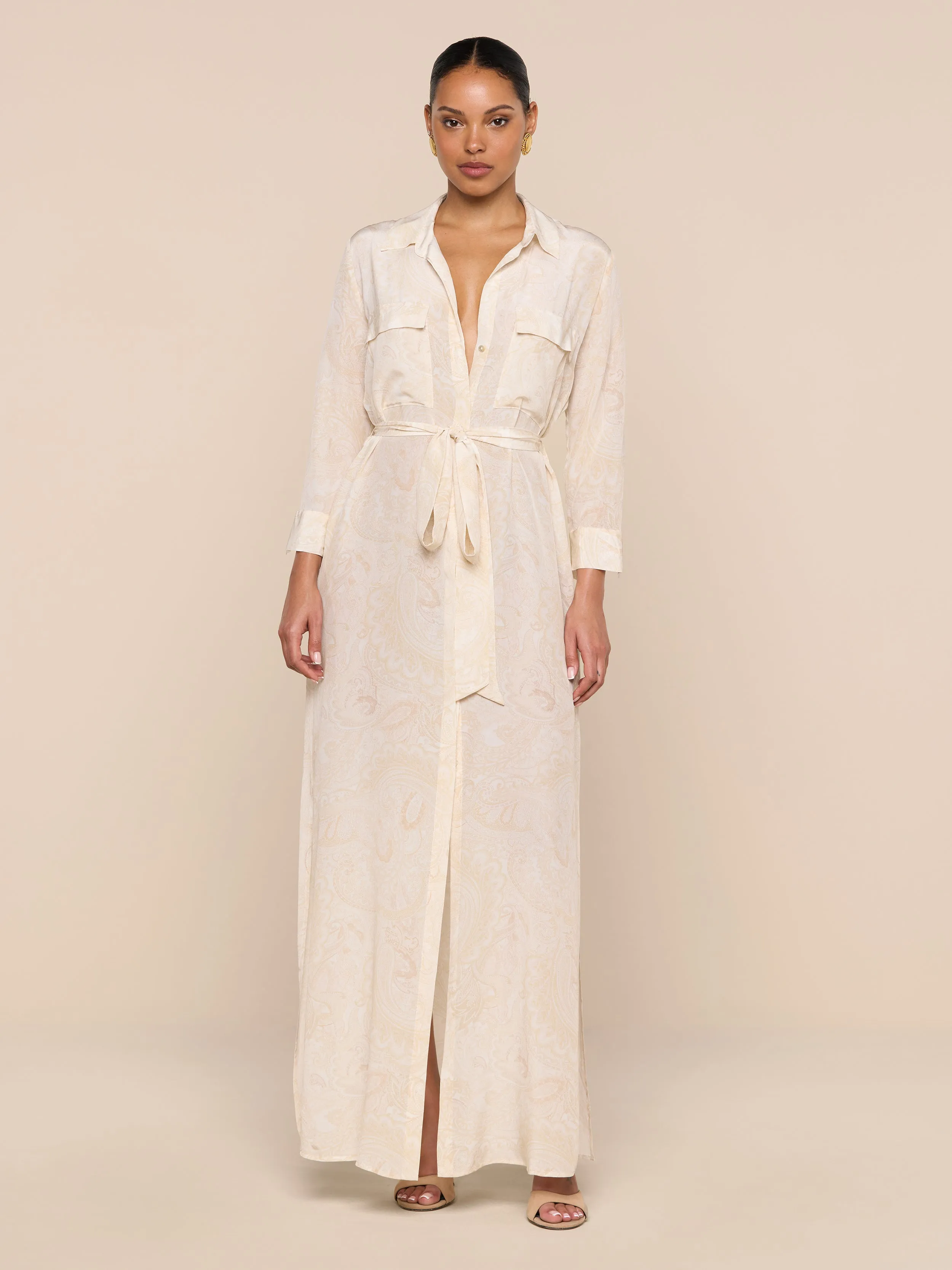 Cameron Silk Shirt Dress sold by L'AGENCE