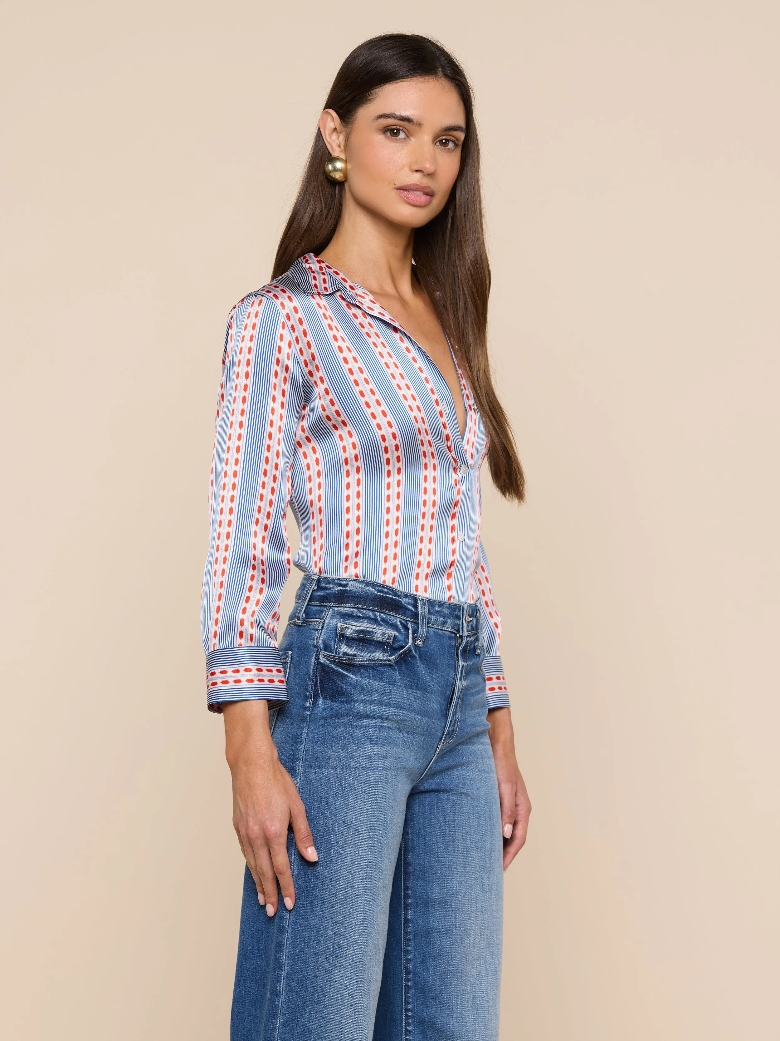 Dani Silk Blouse sold by L'AGENCE product image thumbnail 3